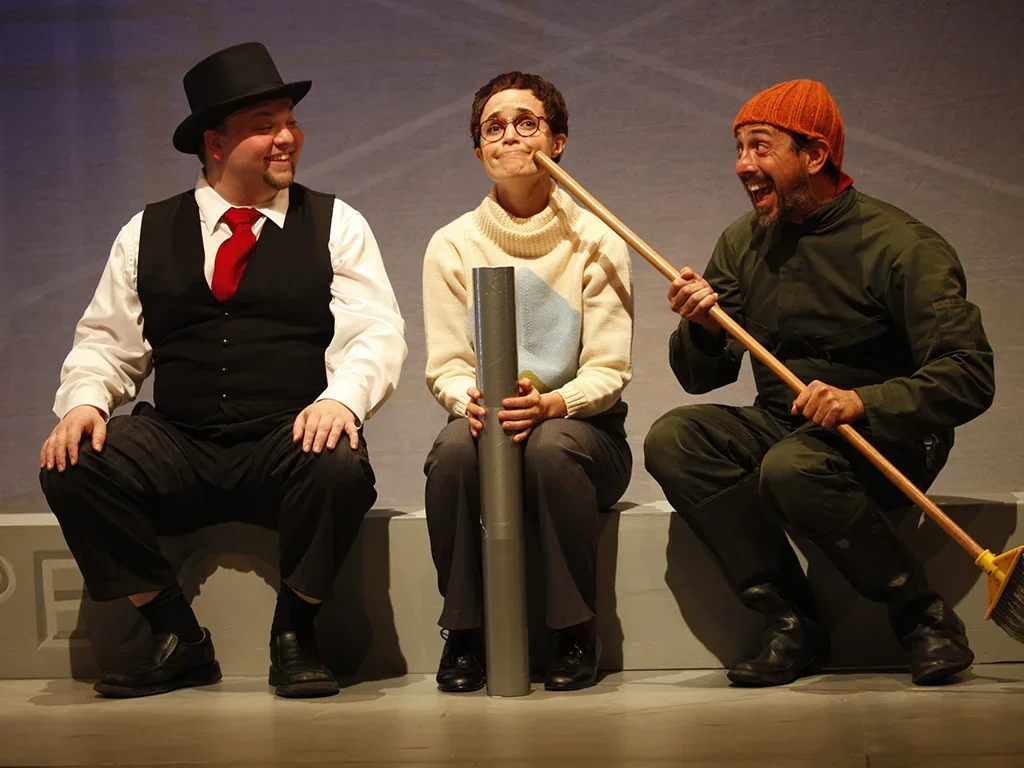 SUPER MONKEY. 2009. Jon Ferguson Theater, Guthrie Dowling Studio. Directed and created by Jon Ferguson. Pictured: Jason Ballweber and Dario Tangelson. Photo by Eric Melzer.