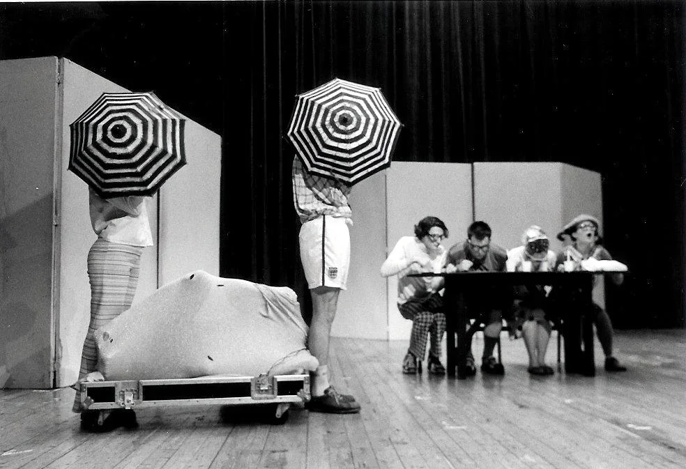 IL VAUX MIEUX PARTIR. (One had better leave)
2001. Ecole Jacques Lecoq. Final Project- Writer / Director / Actor. Photo courtesy Ecole Jacques Lecoq.