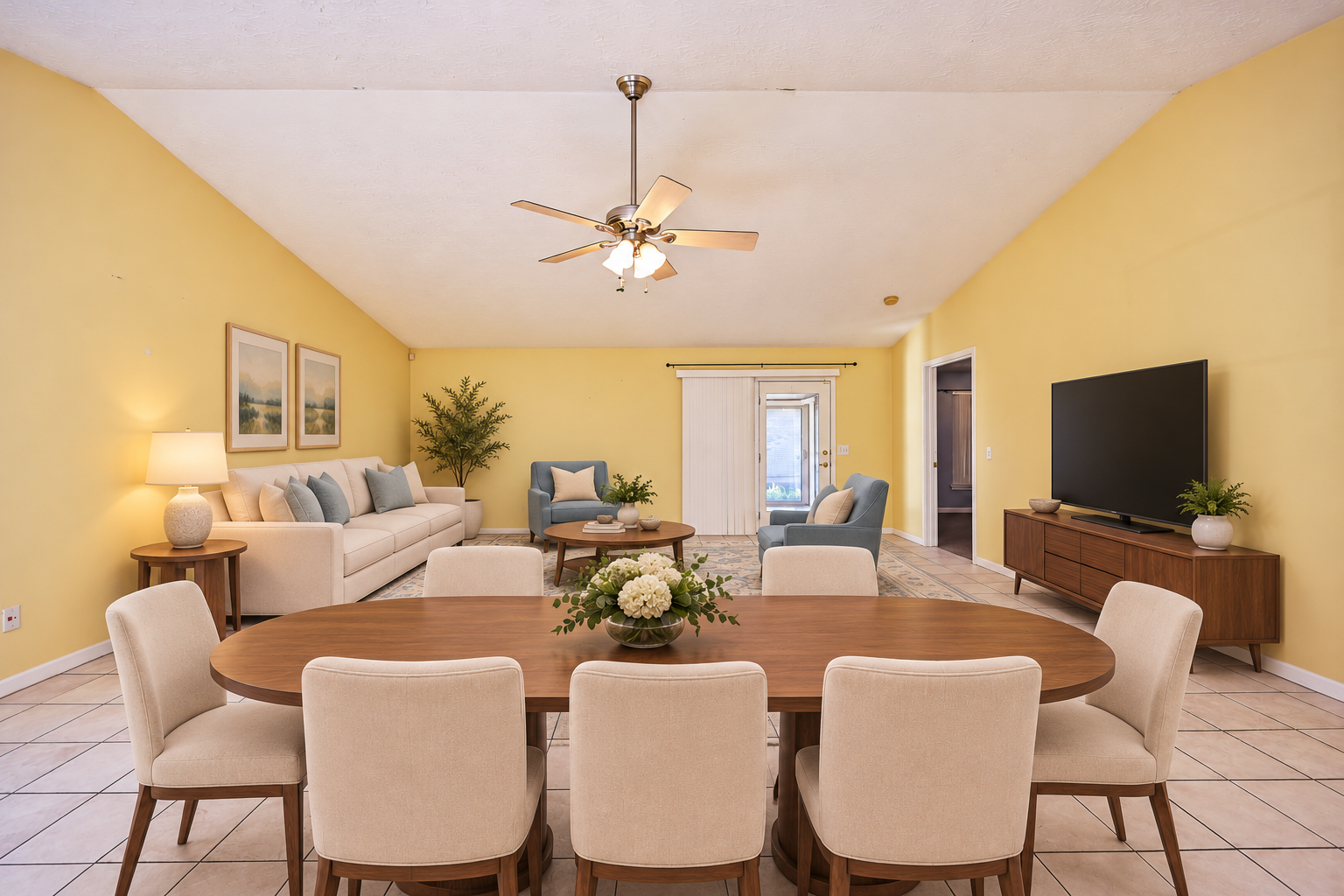 Walnut dining, blue-accent living room.png