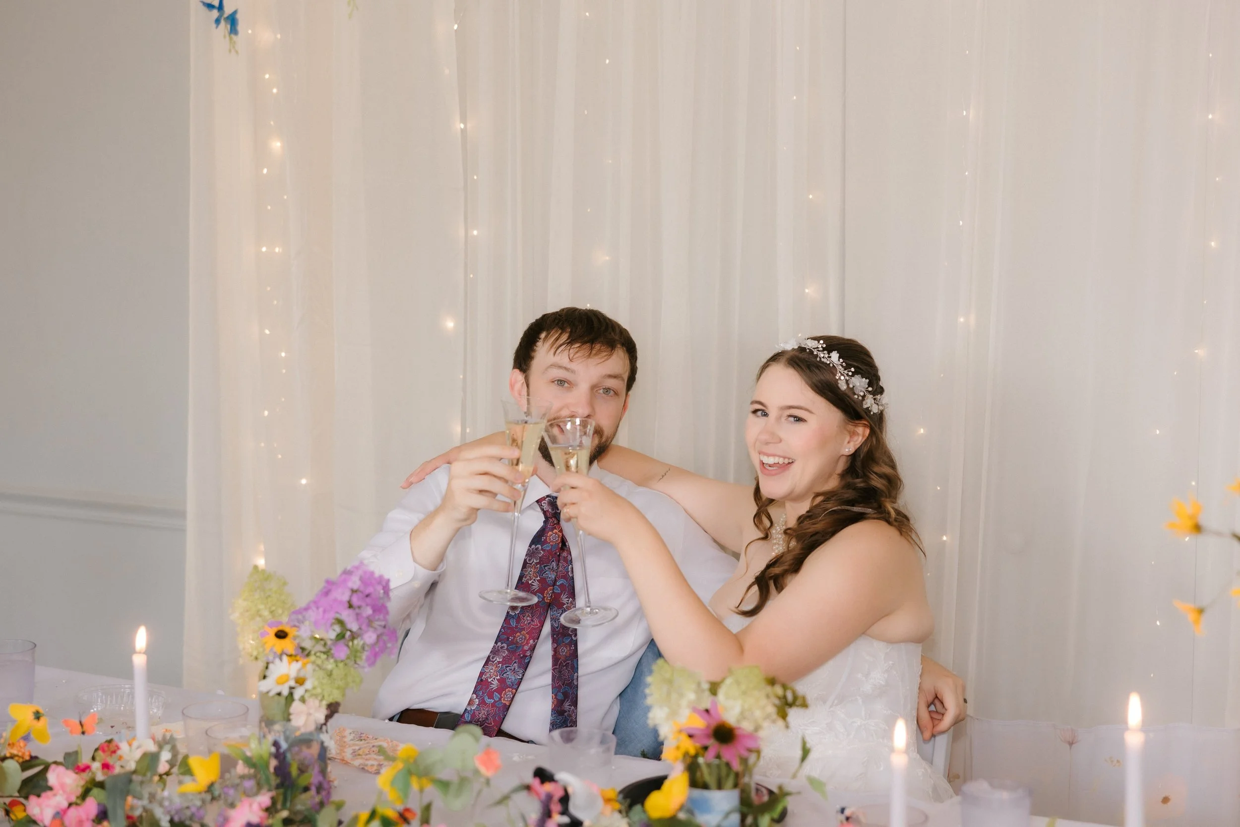 Cheers to the happy couple!