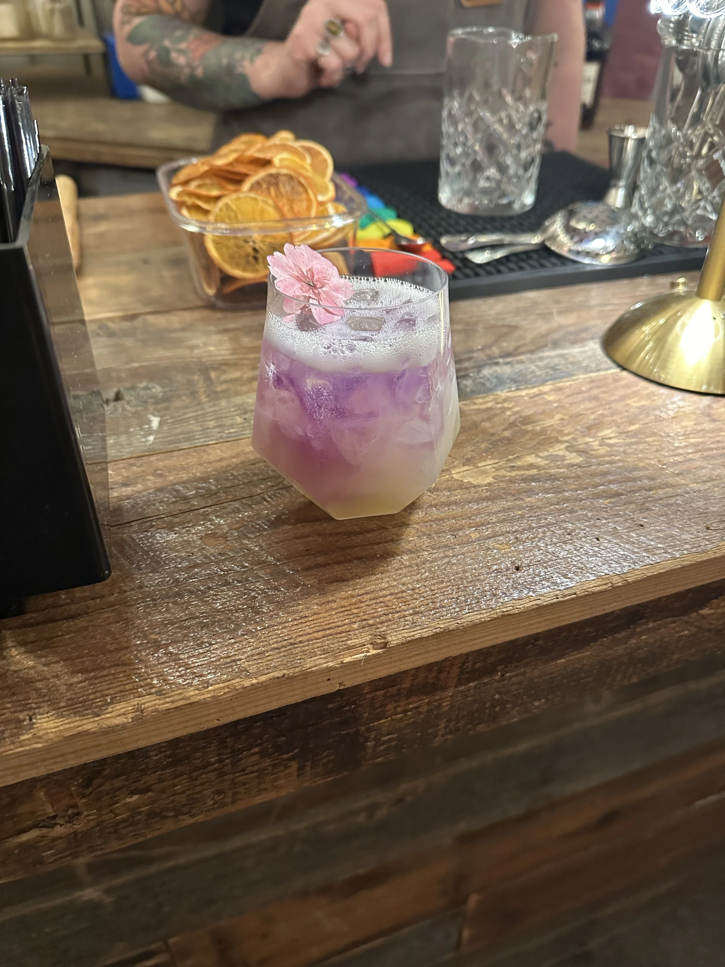 Signature cocktail for Flowers for Dreams