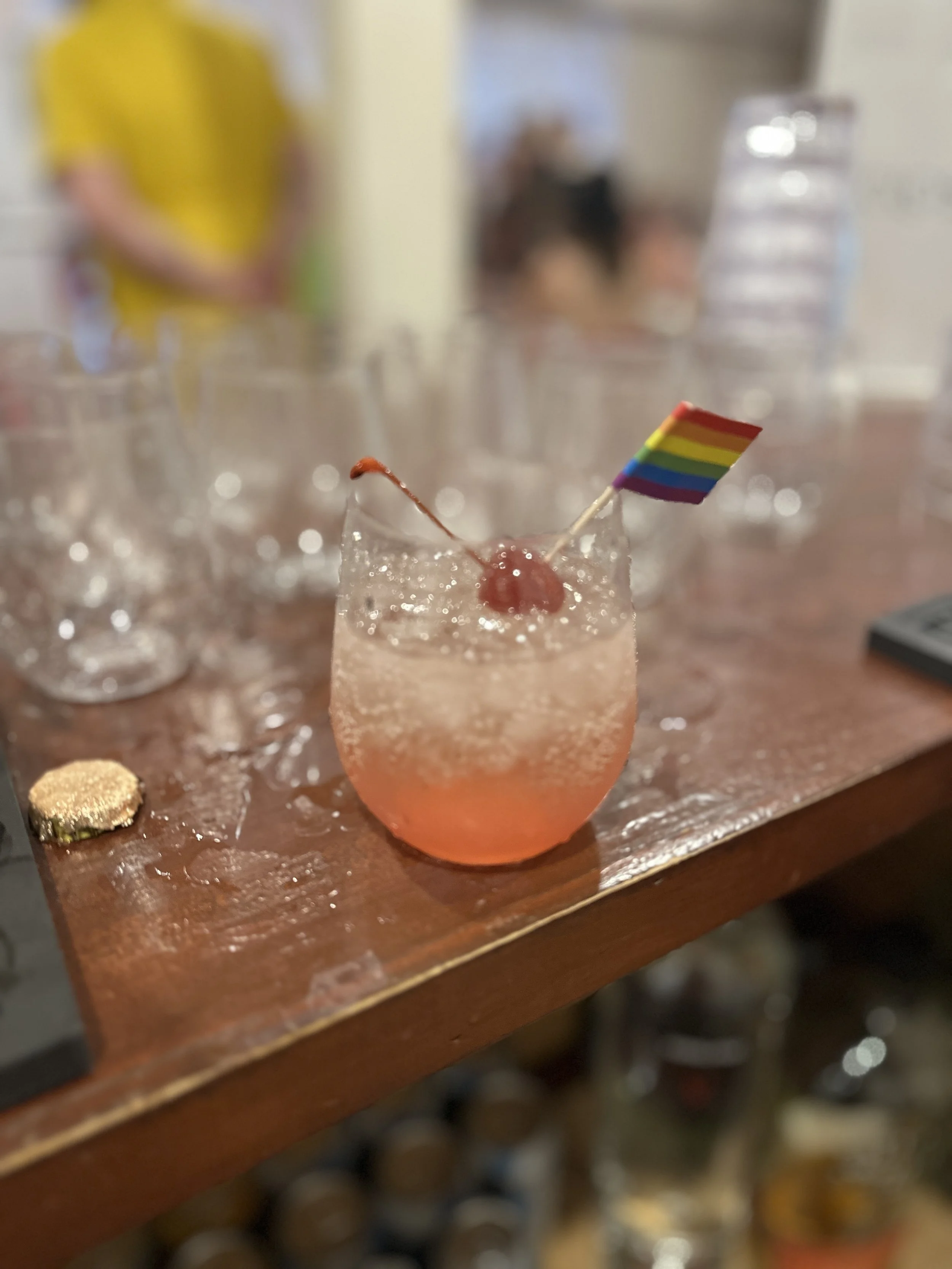 One of the signature cocktails from Amelia and Timbers wedding 