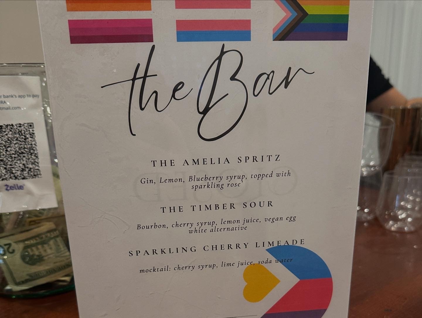 The menu I created for Amelia and Timbers wedding