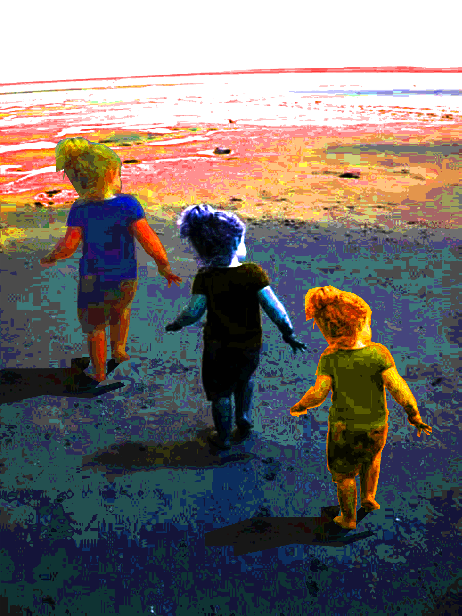 “Multicolored Toddler arrives at Multicolored Mars”