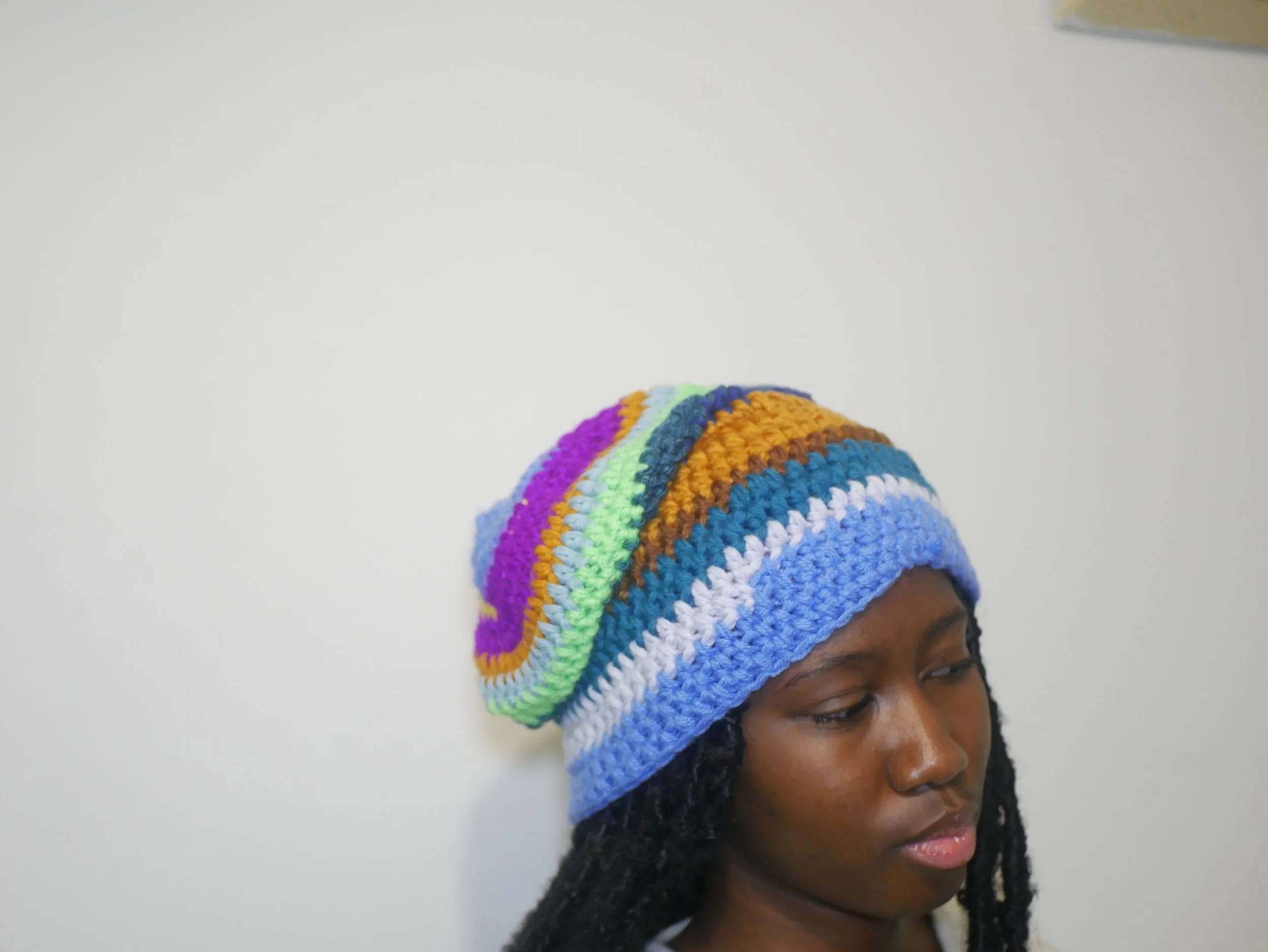 rainbow slouchy beanie