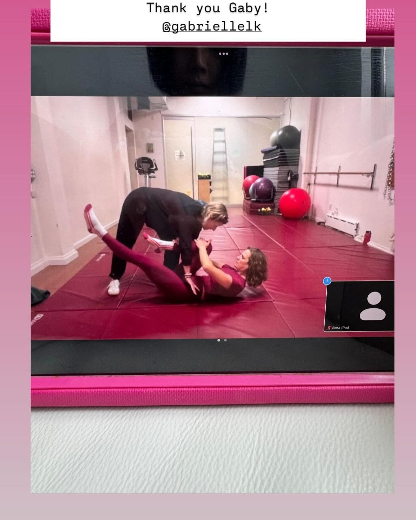 Proof that hands on touch and instruction is where it's at. Gaby lifted my extended leg an inch and it was a whole new ballgame in lower abdominal engagement. This lady is hands on magic. I've said it once and I'll say it again, find yourself a teach