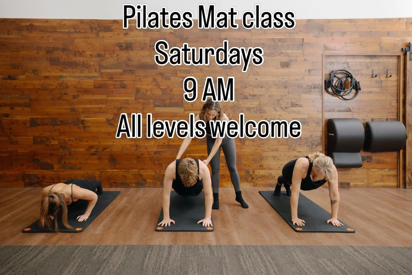 Saturday 9 am weekly Pilates Mat. We practice Contrology at Church St Pilates, meaning no matter who your teacher is, the exercises remain the same. You will see your progress in how the exercise changes in your body from week to week. Contrology = t