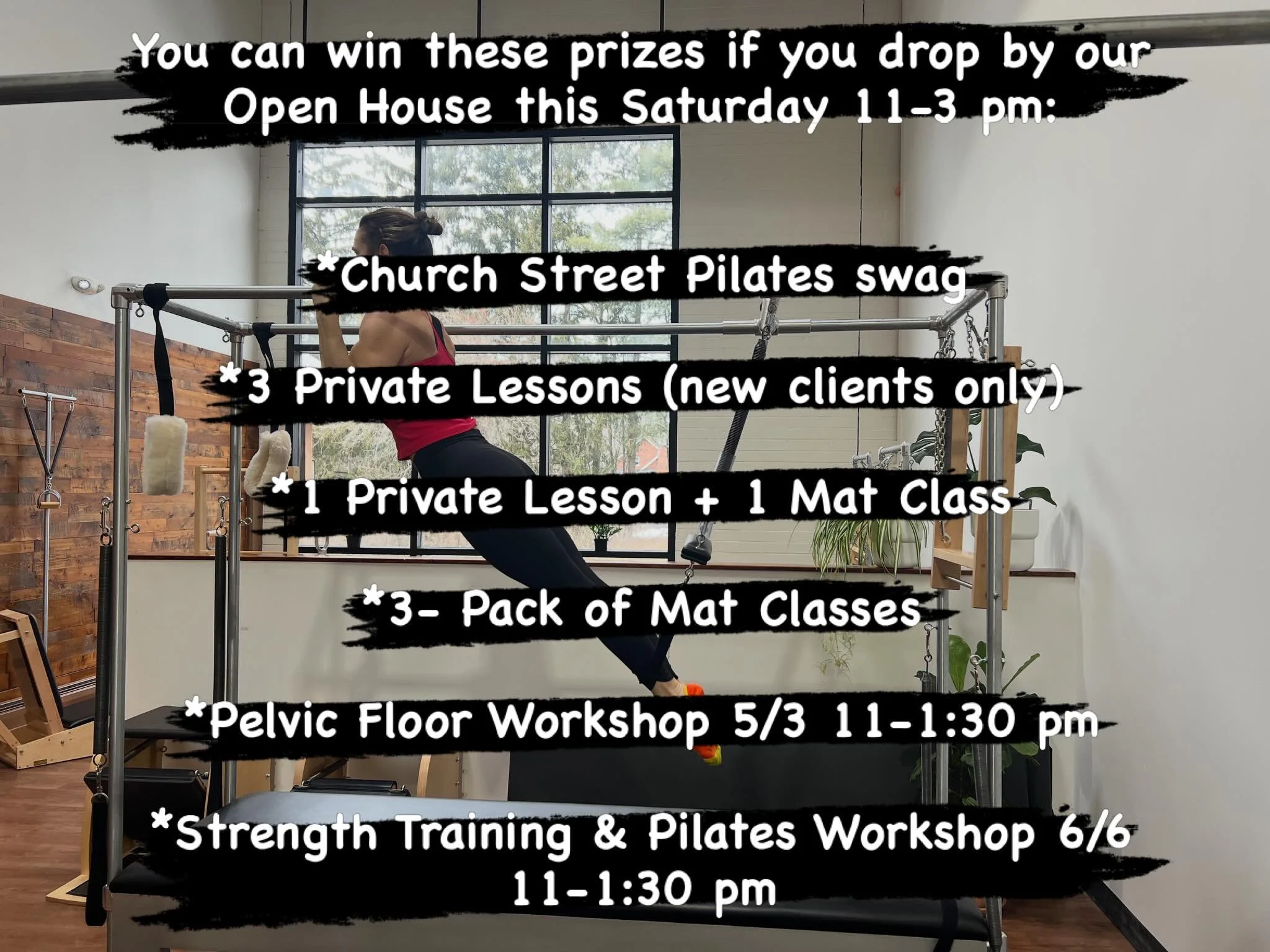 Drop by this Saturday for a chance to win some great prizes! Food, drinks, flowers, fun and most importantly.. see the best place in town to move your body! @churchstpilates @_bf.pilates_ @warwick.ny #warwickny #hudsonvalleypilatesstudios #classicalp