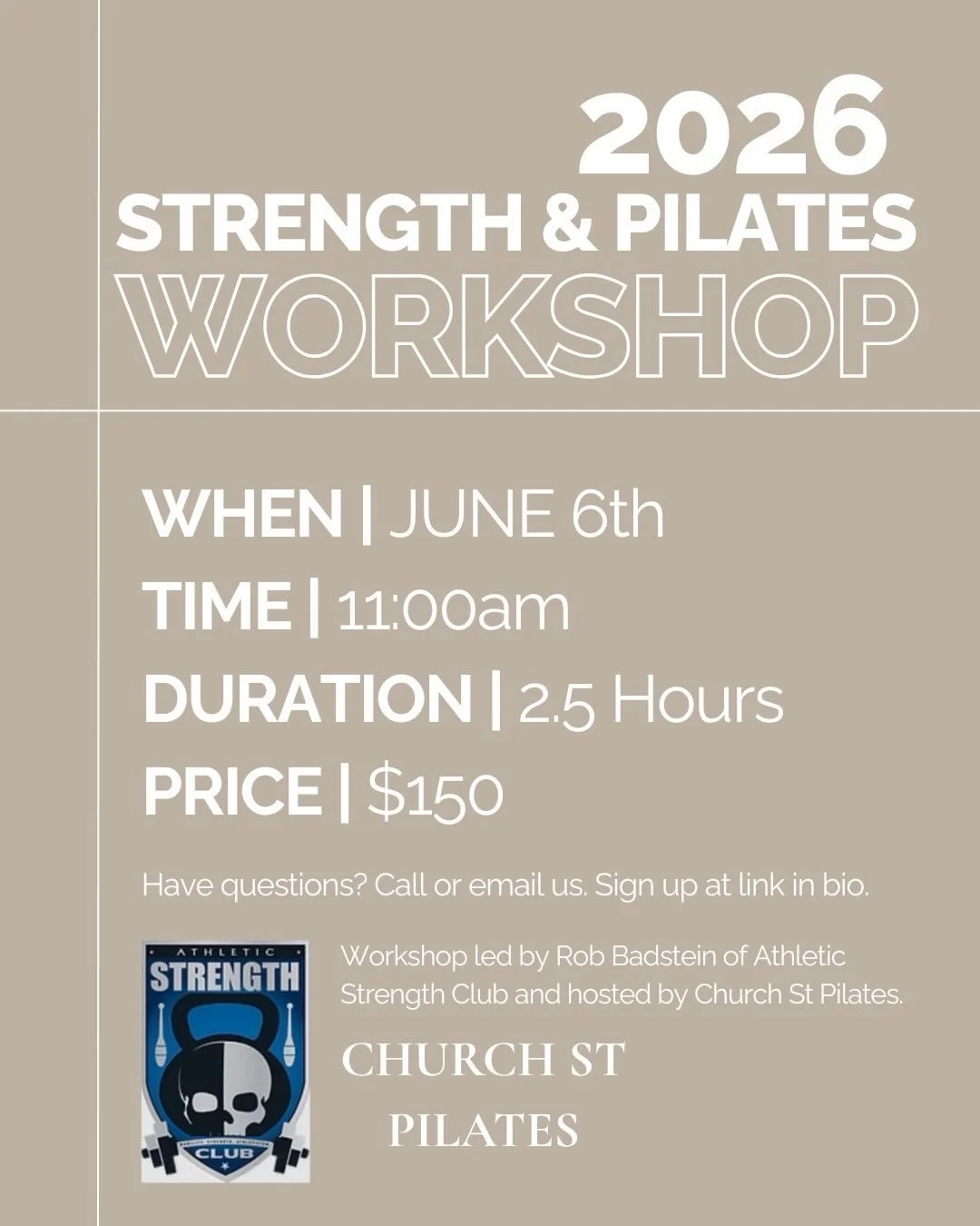 Experience the power of Contrology and muscle building in our workshop, happening tomorrow 11-1:30 pm. Why does HOW you lift weights and practice Pilates matter? Three words: Quality of Movement. Register at 🔗 in bio. Last minute kinda person? We go
