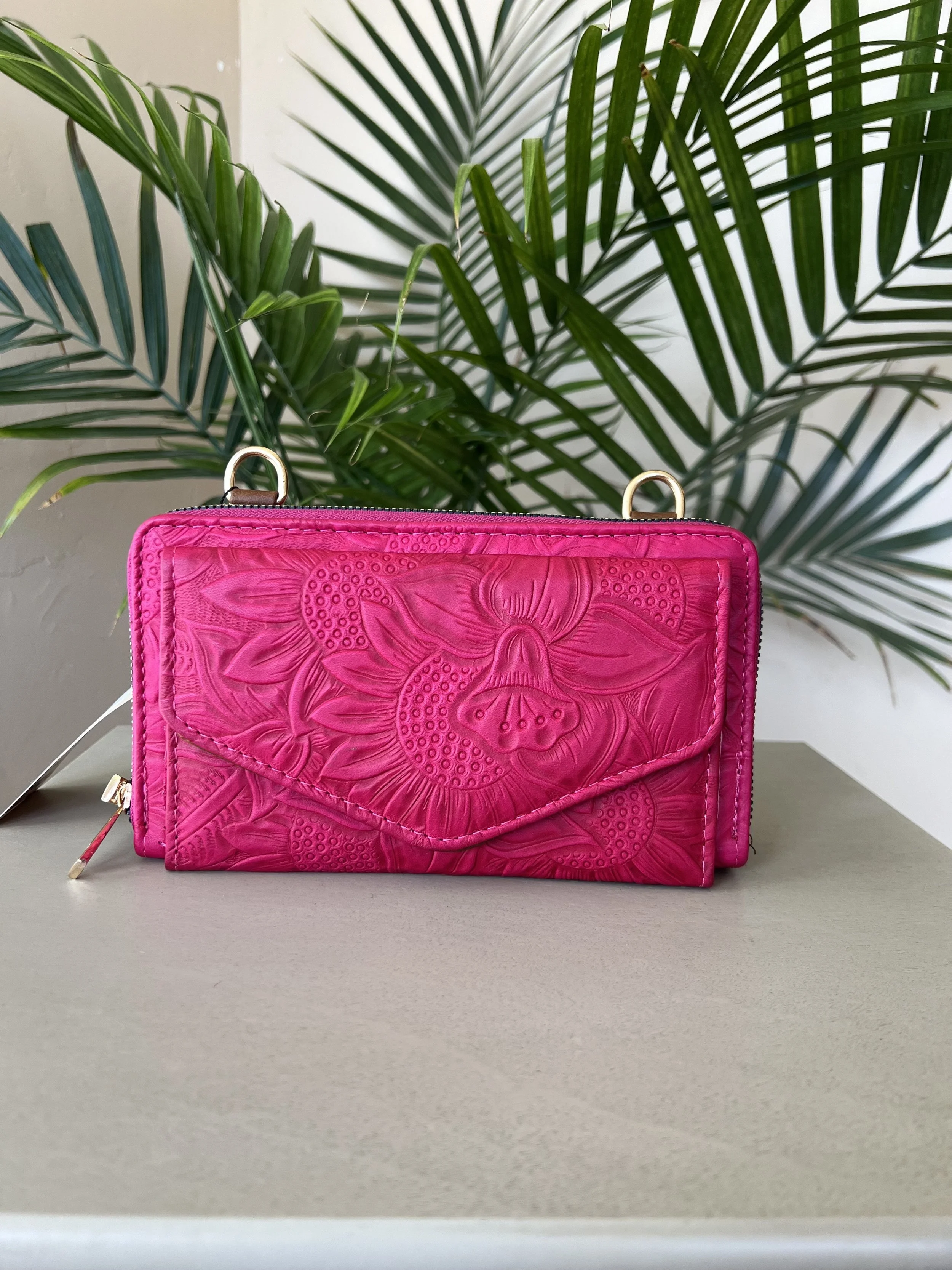 Lulu Sunflower Wallet Leather Crossbody