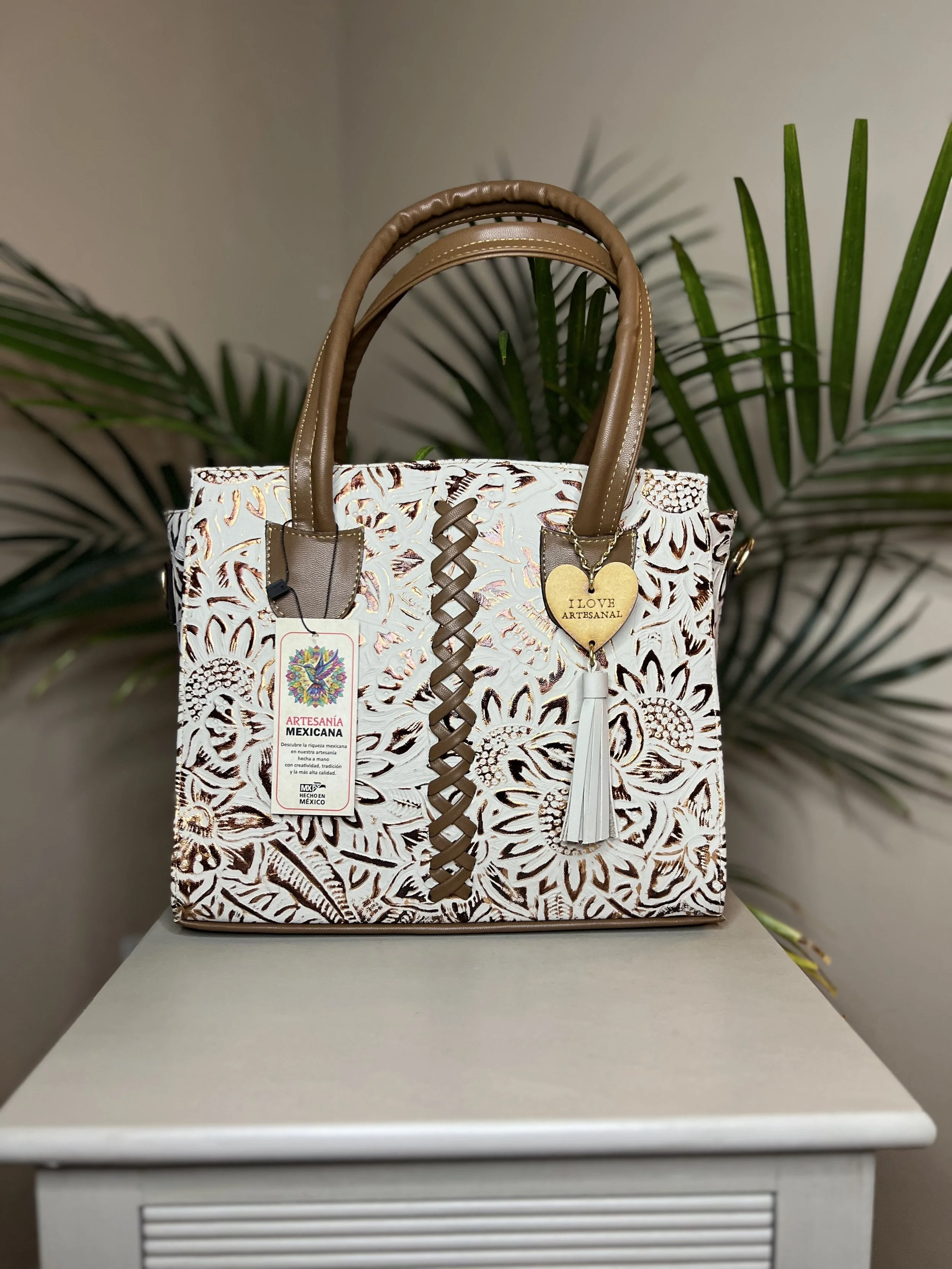 Nancy Leather Crossbody Tote