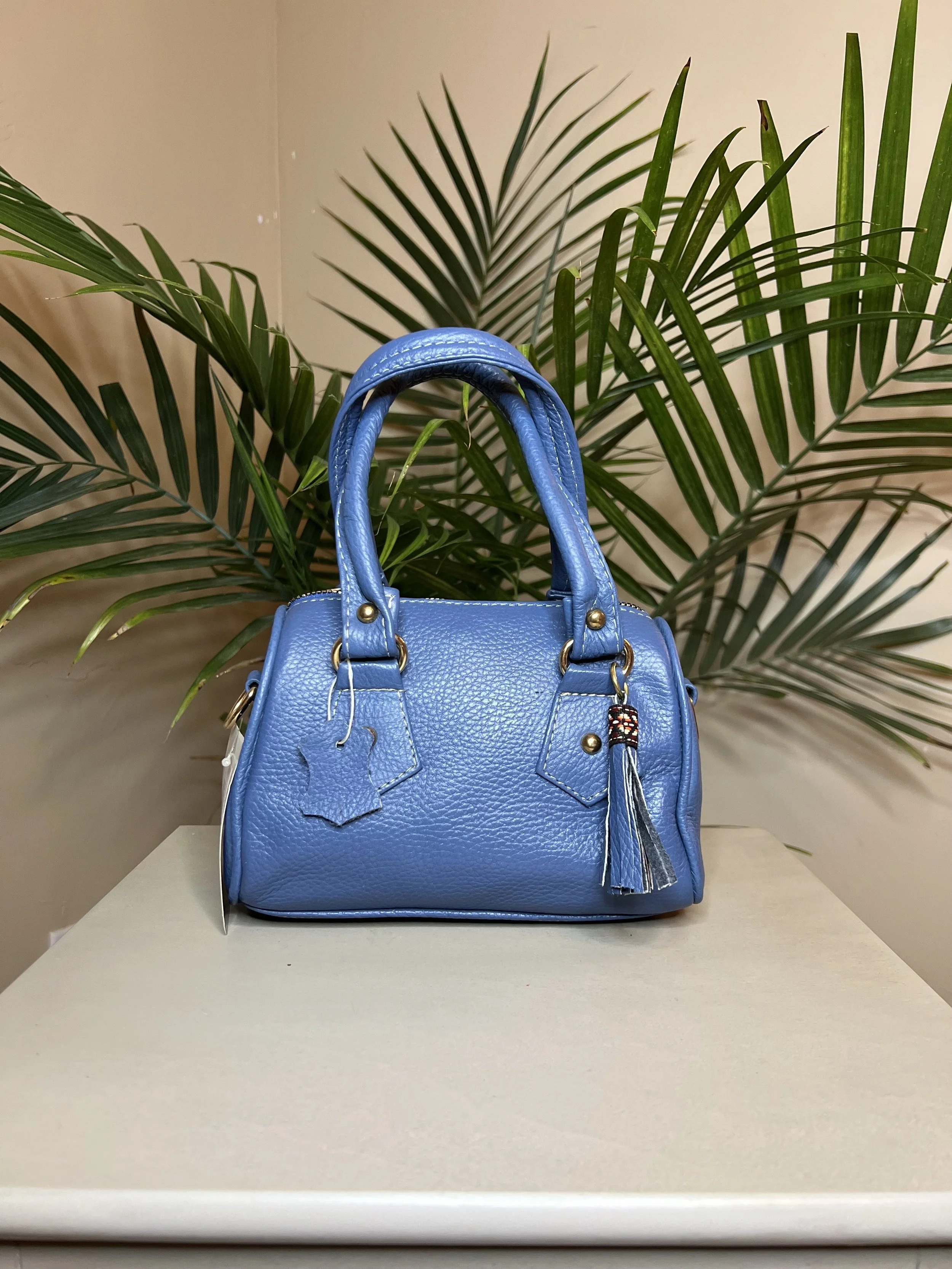 Mini Duffel Plain Leather Crossbody