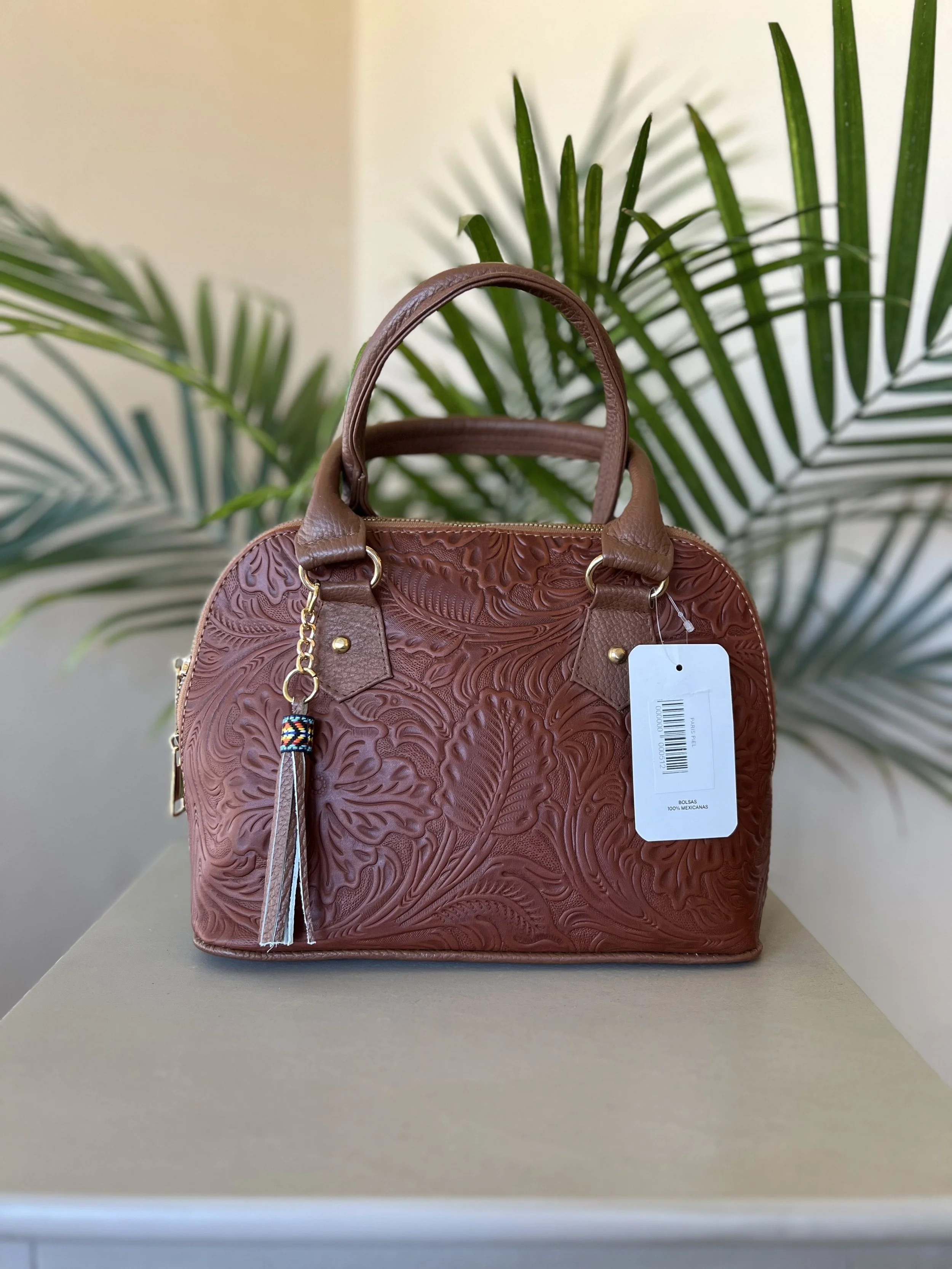 Paris Leather Crossbody Tote