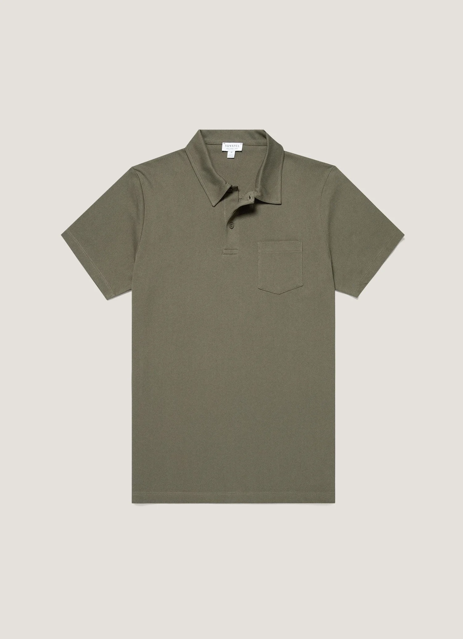 Sunspel Riviera Polo (3908) Khaki