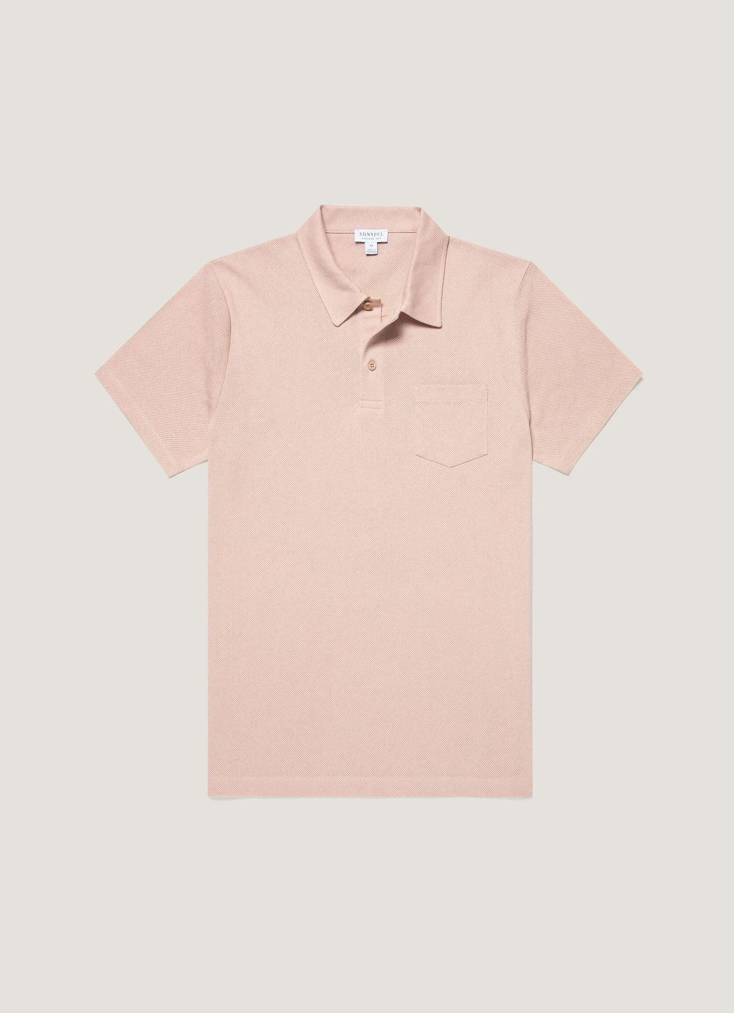 Sunspel Riviera Polo (3908) Pale Pink