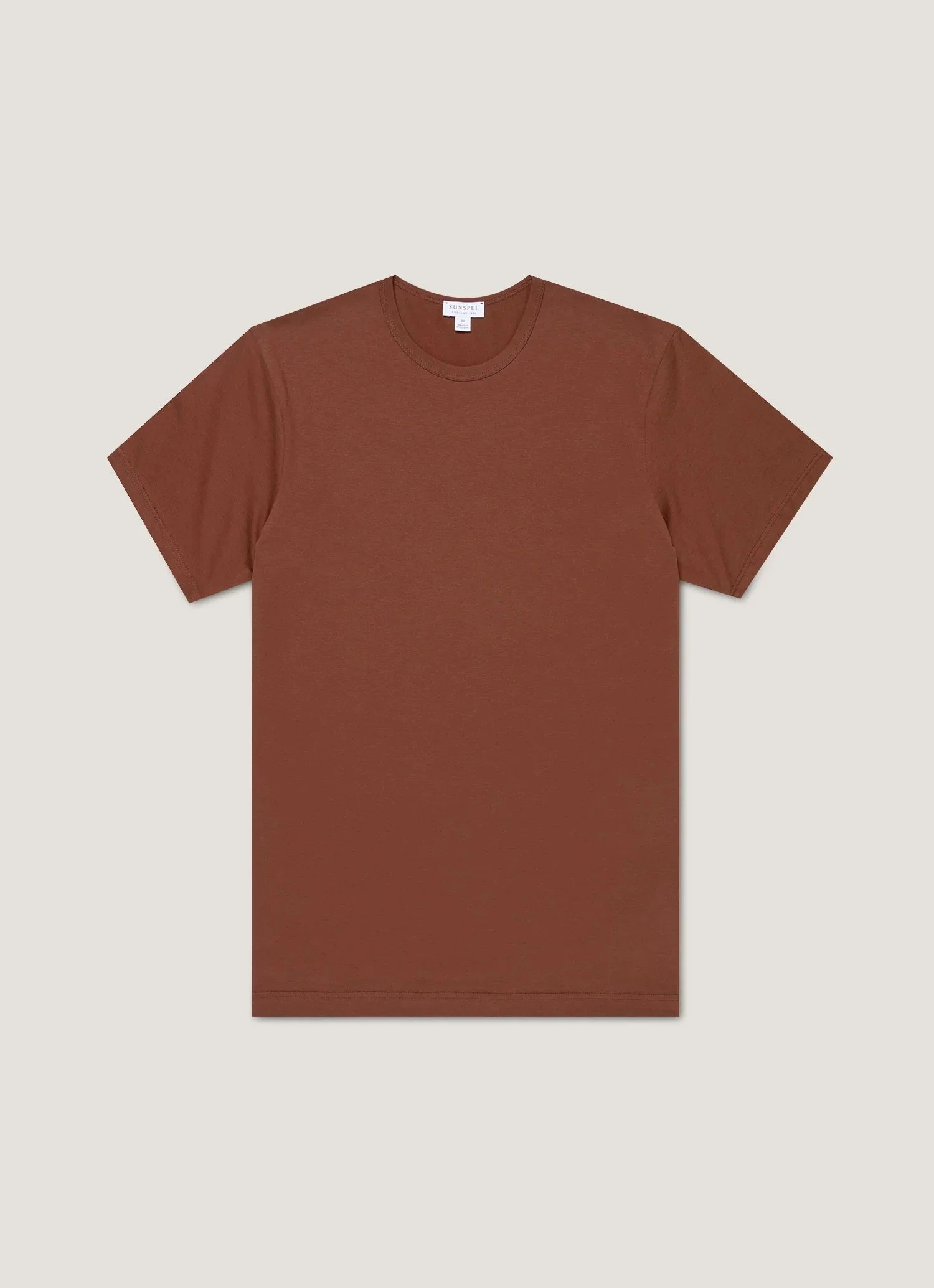 Sunspel SS Classic T-Shirt (3758) Conker Brown