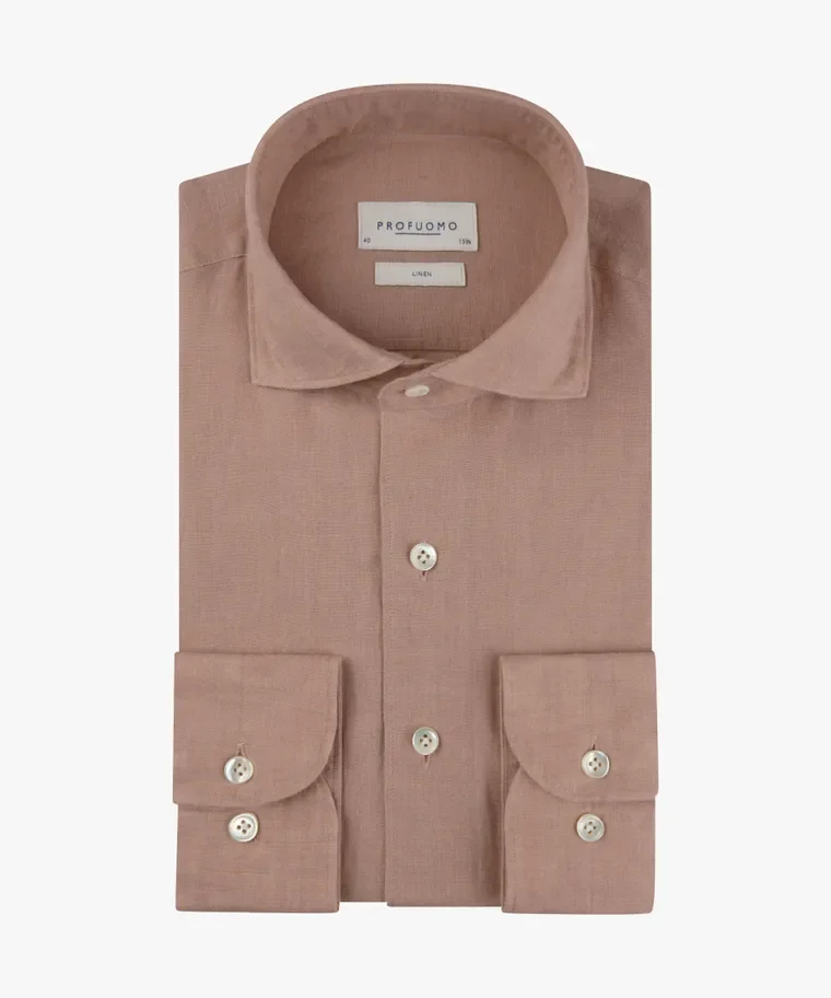Profuomo Linen Shirt (4449) Pink