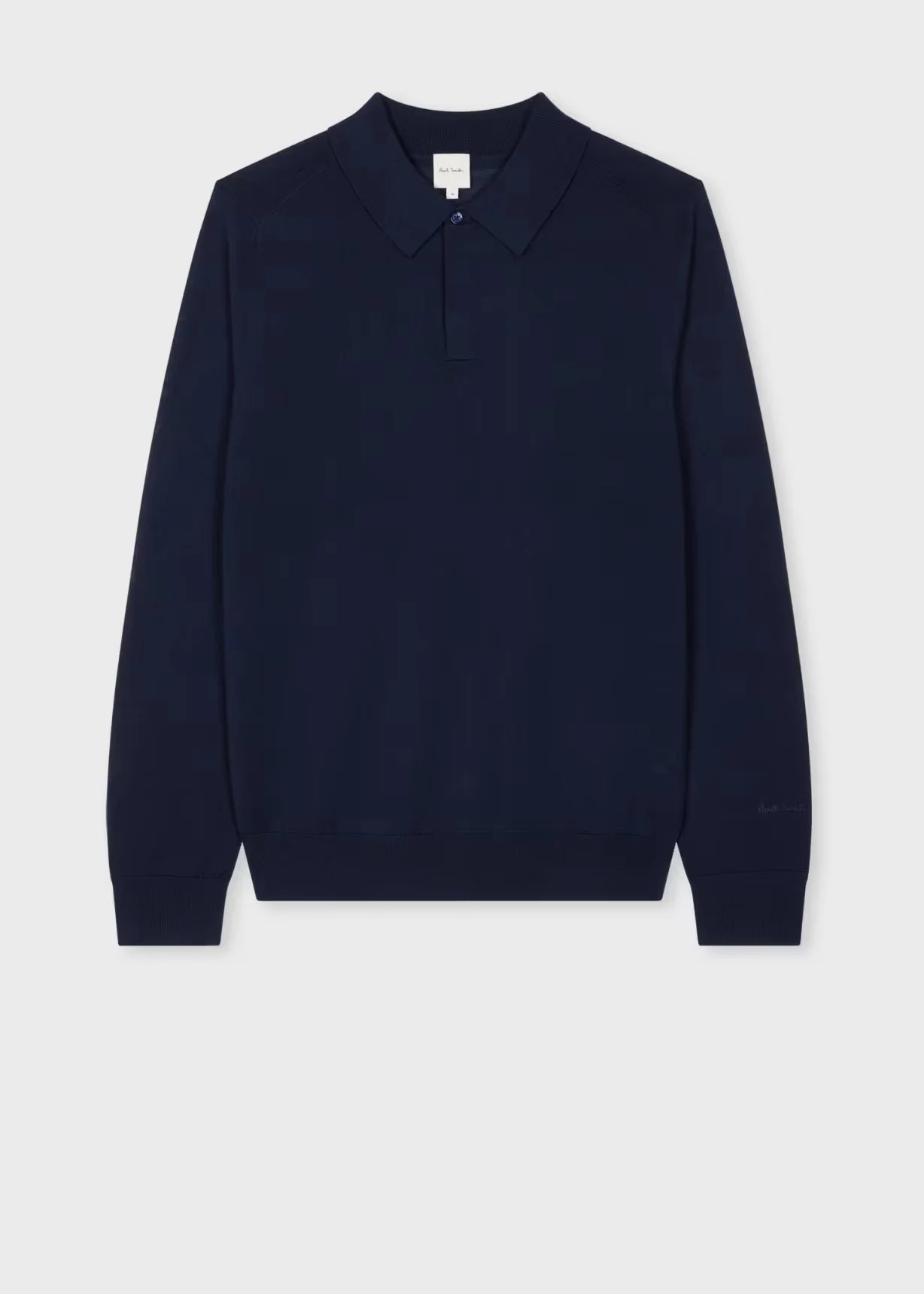 Paul Smith Knitted LS Polo Shirt (4310) Navy