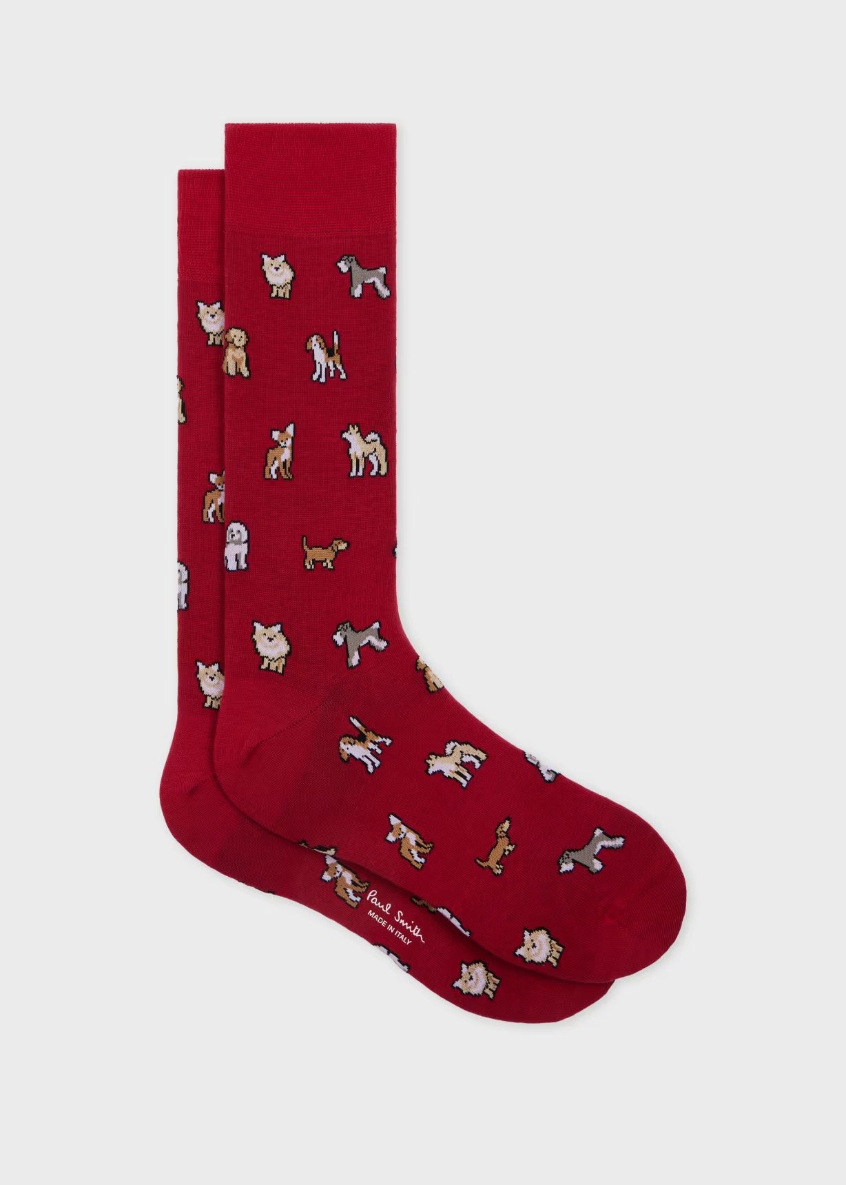 Paul Smith Cotton Dog Socks (3921) Red