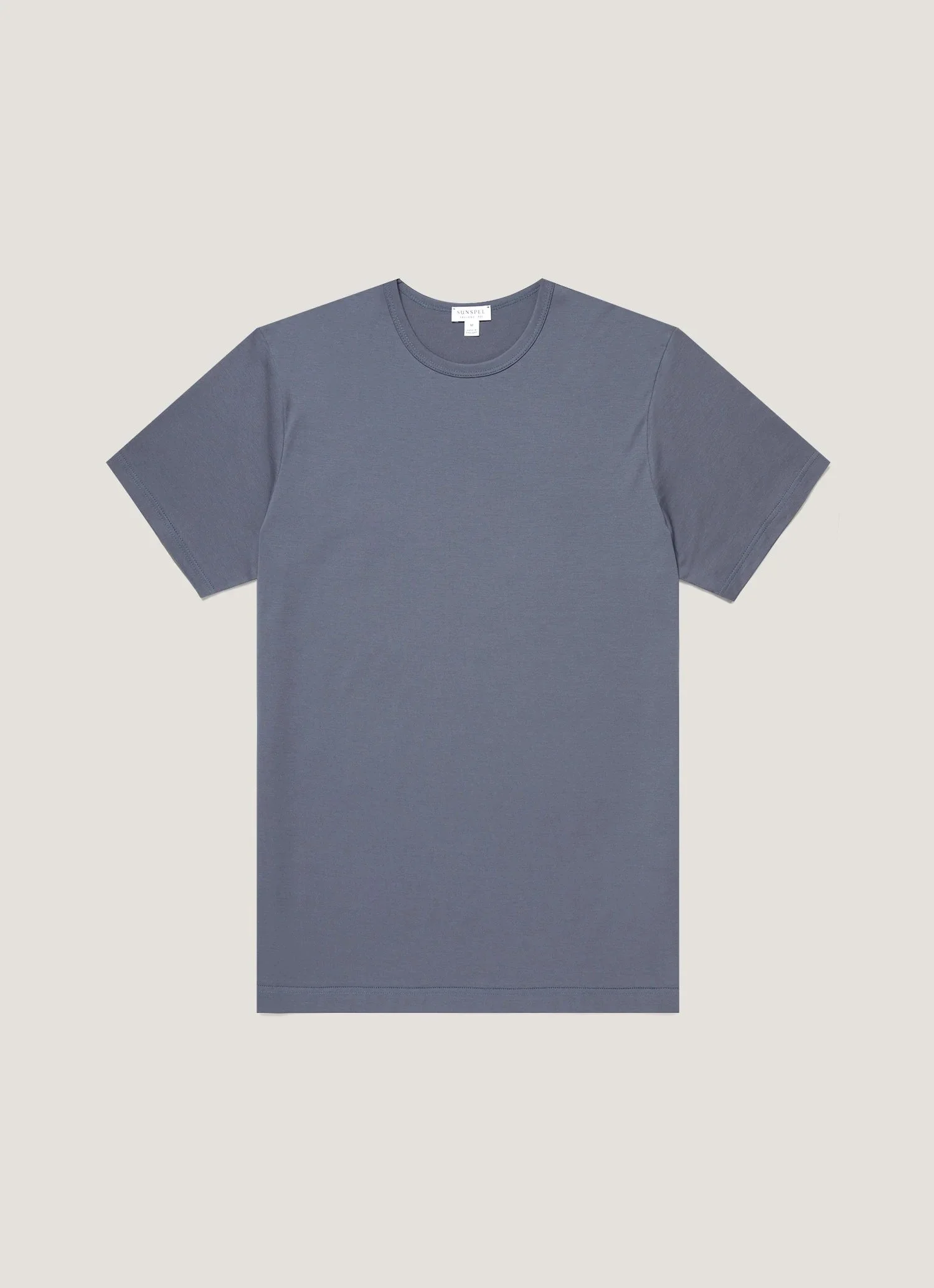 Sunspel SS Classic T-Shirt (3758) Slate Blue