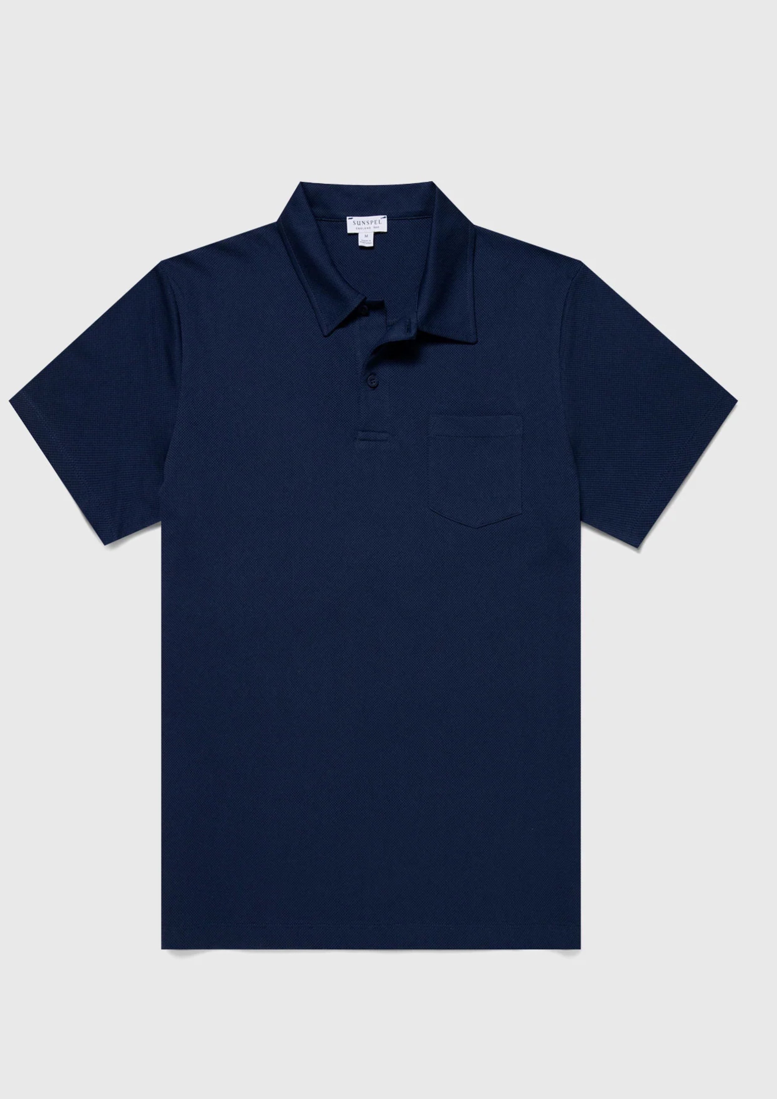 Sunspel Riviera Polo (3908) Navy