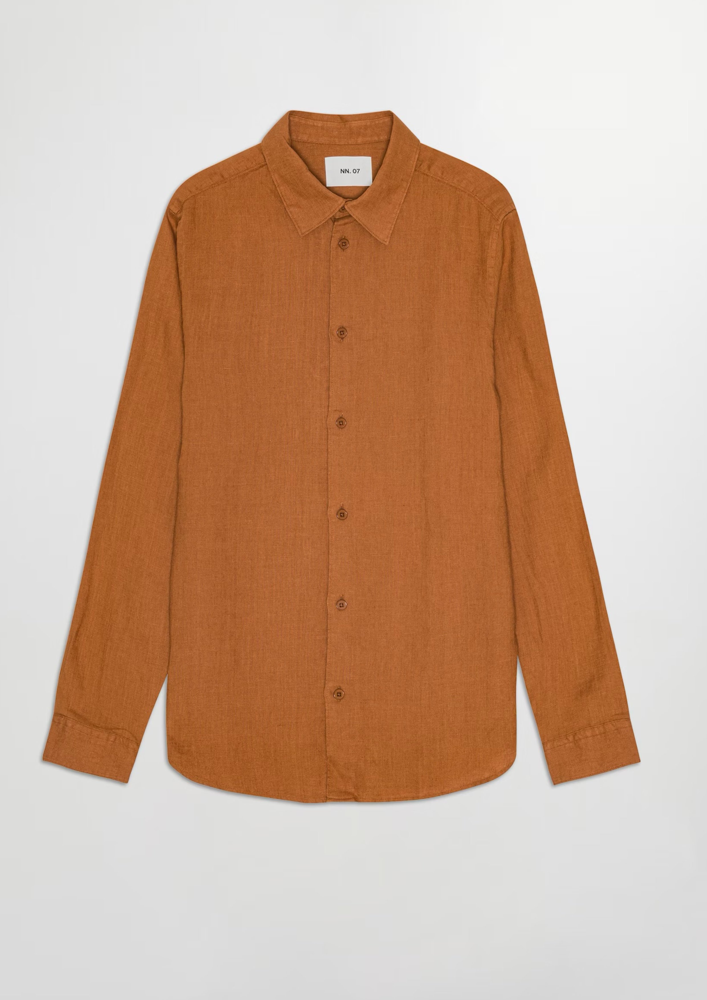 NN.07 Enzo Linen Shirt (3788) Brick