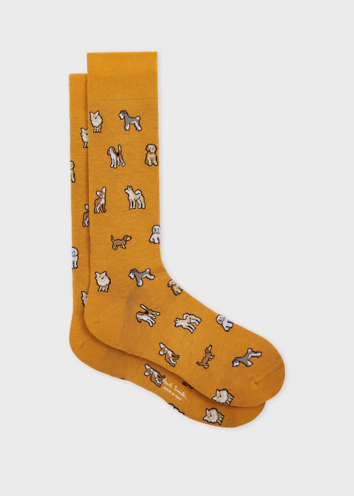 Paul Smith Cotton Dog Socks (3921) Yellow