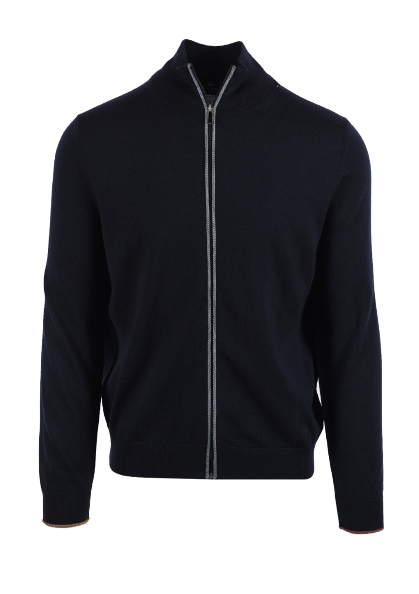 Paul Smith Half Zip Knit Cardigan (4610) Navy