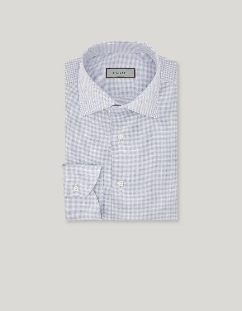 Canali Formal Pattern Shirt (4562) Blue