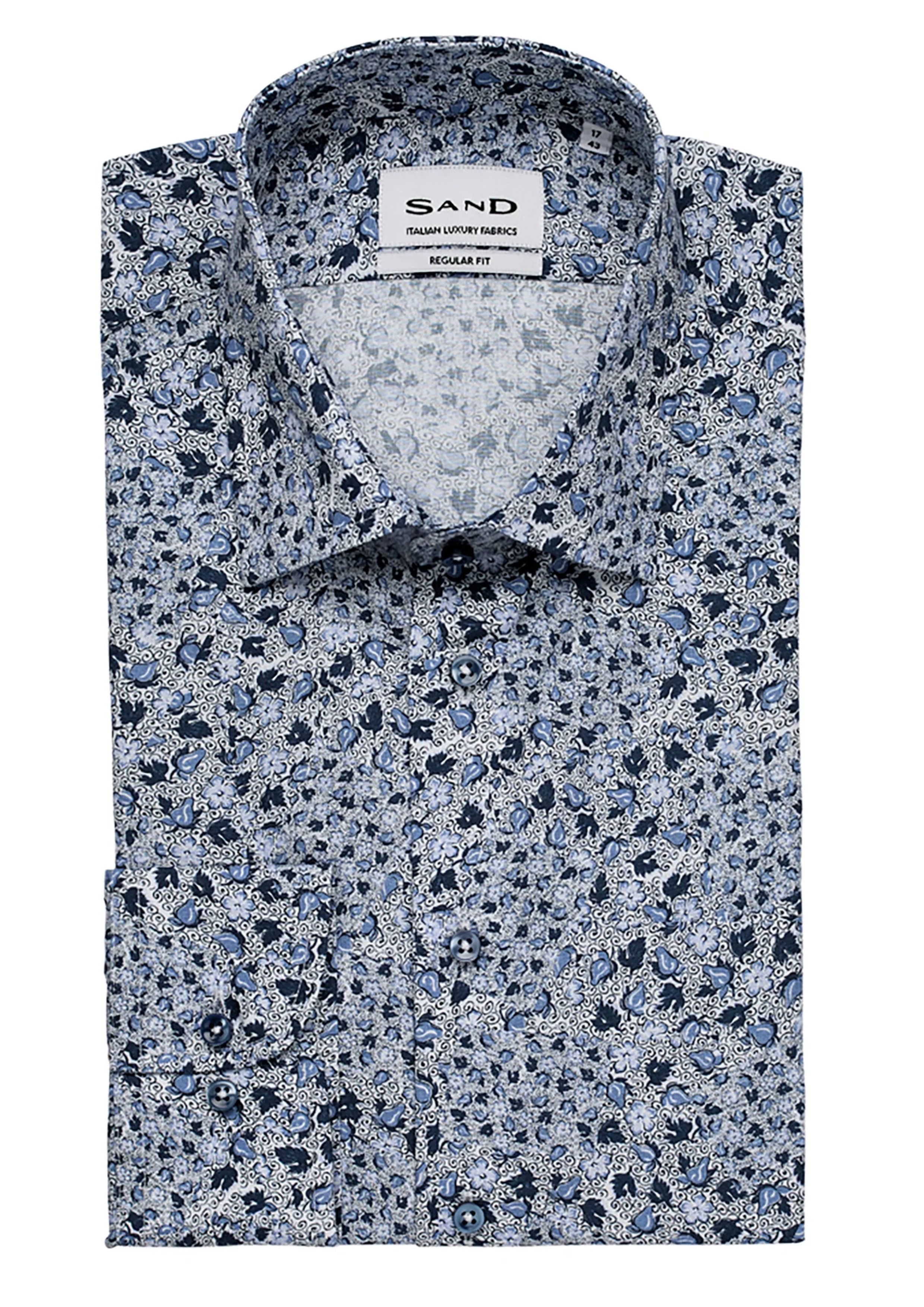 Sand 8227 State Floral Shirt (3862) Blue