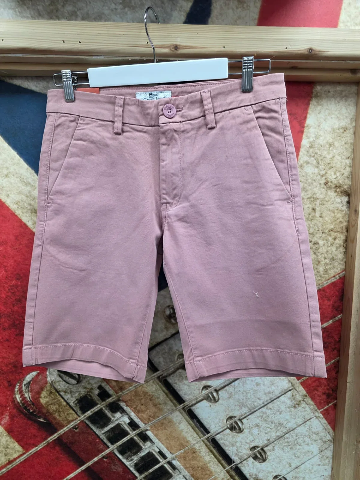 Claudio Lugli Tailored Chino Shorts (4424) Dusty Pink