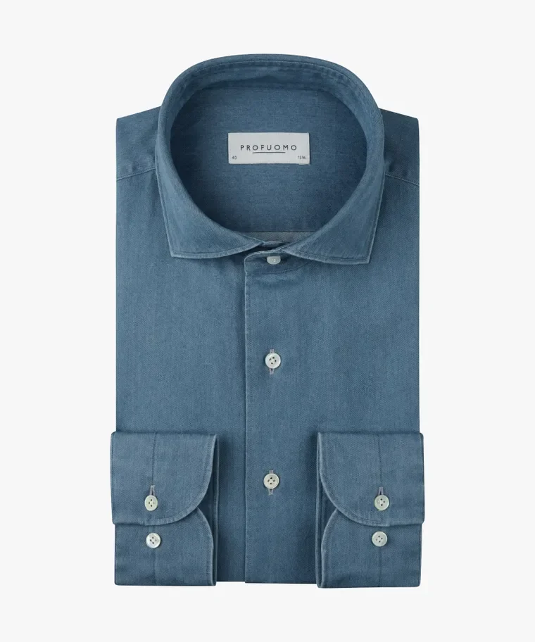 Profuomo Denim Shirt (4450) Blue