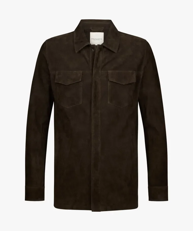 Profuomo Overshirt Suede (4456) Brown
