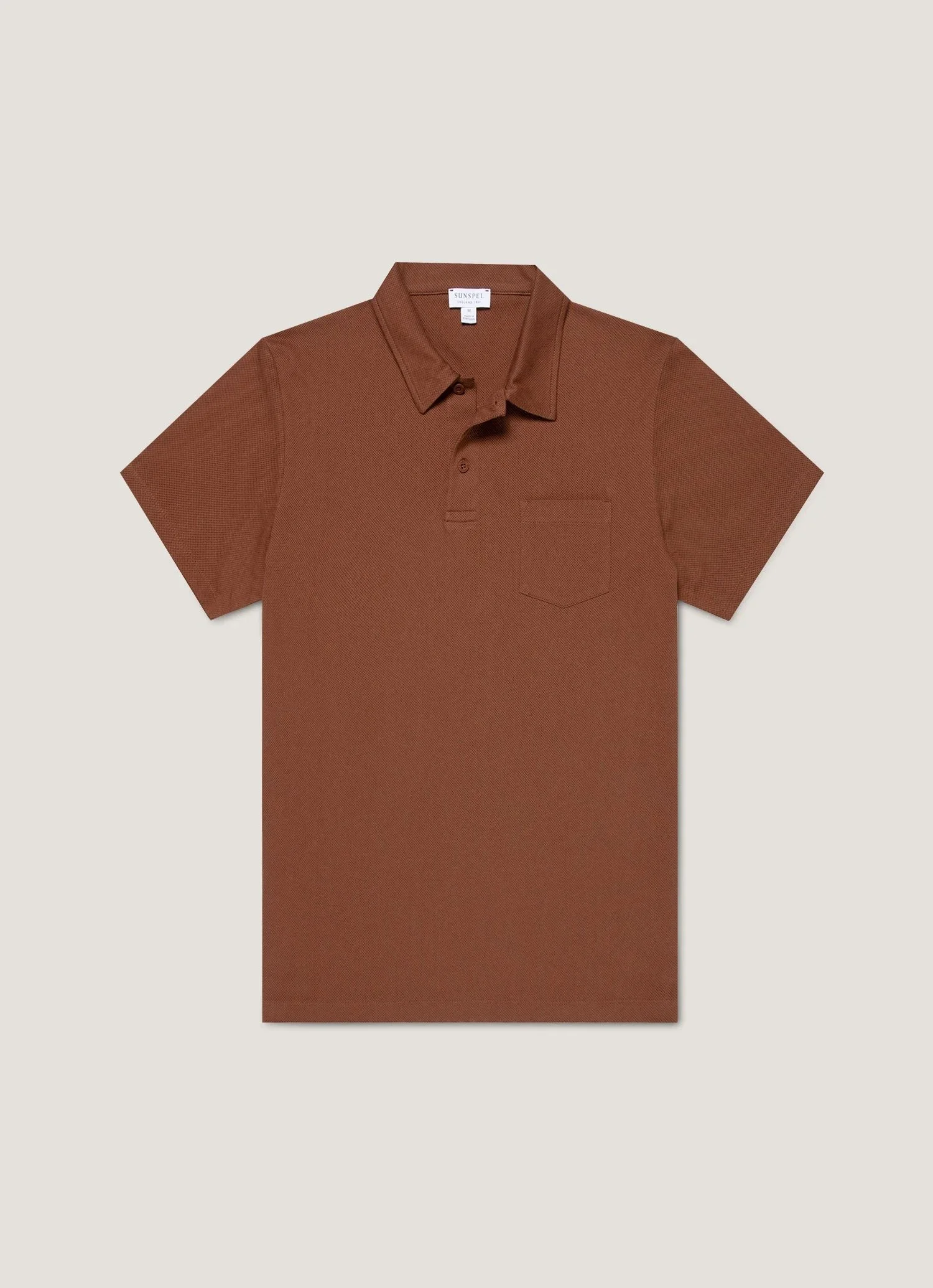 Sunspel Riviera Polo (3908) Conker Brown