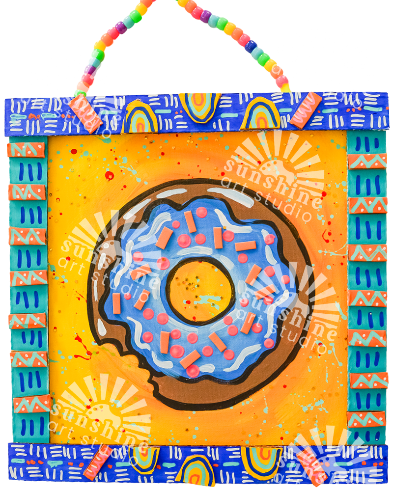 Donut Square Canvas Craft