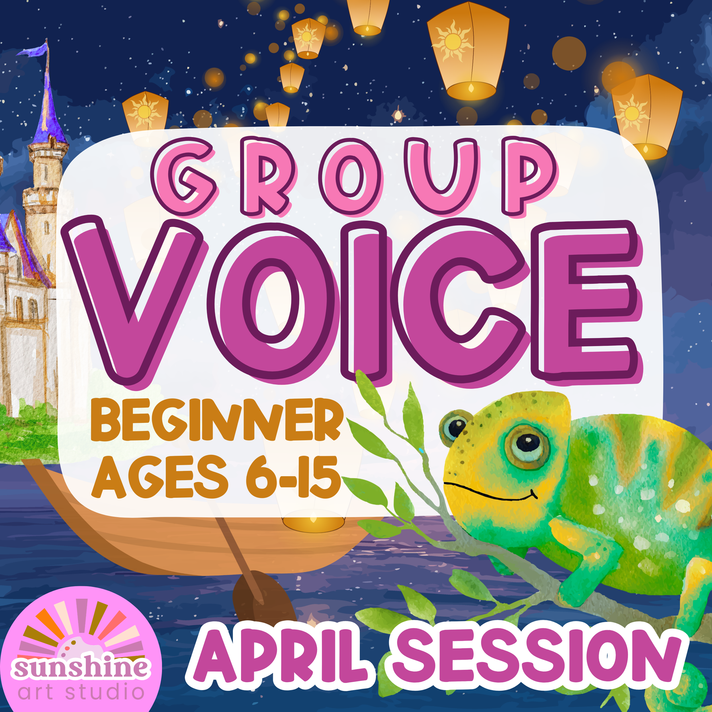 Beginner Group Voice- April Session  - Ages 6-15 - Mondays 4:30-6:00 pm