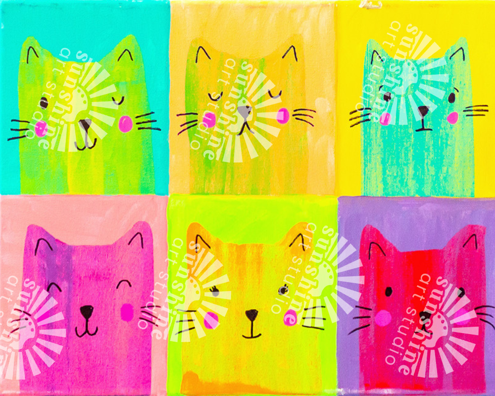 Squeegee Pop Art Cats