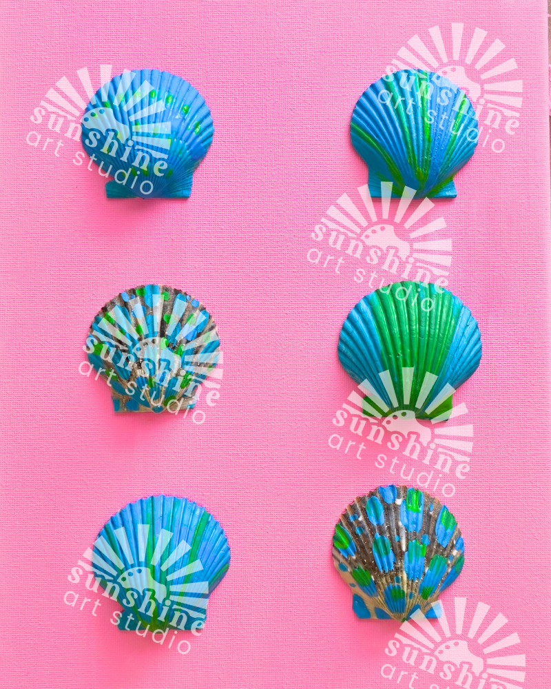 Painted Shells Canvas Craft