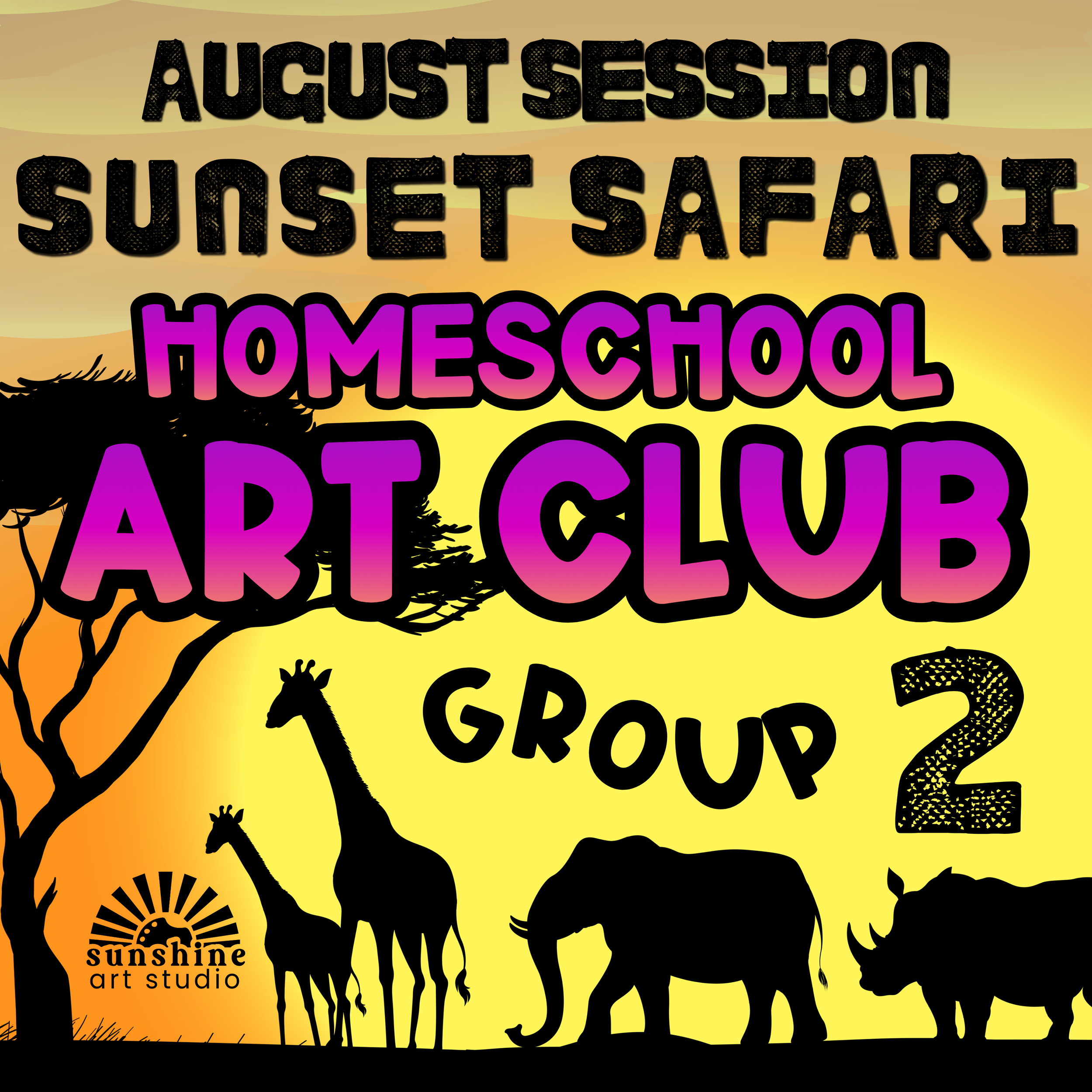 Group 2 -August Session - Homeschool Art Club - Ages 6-12 -Tuesday/Thursday 9:00-10:30 am