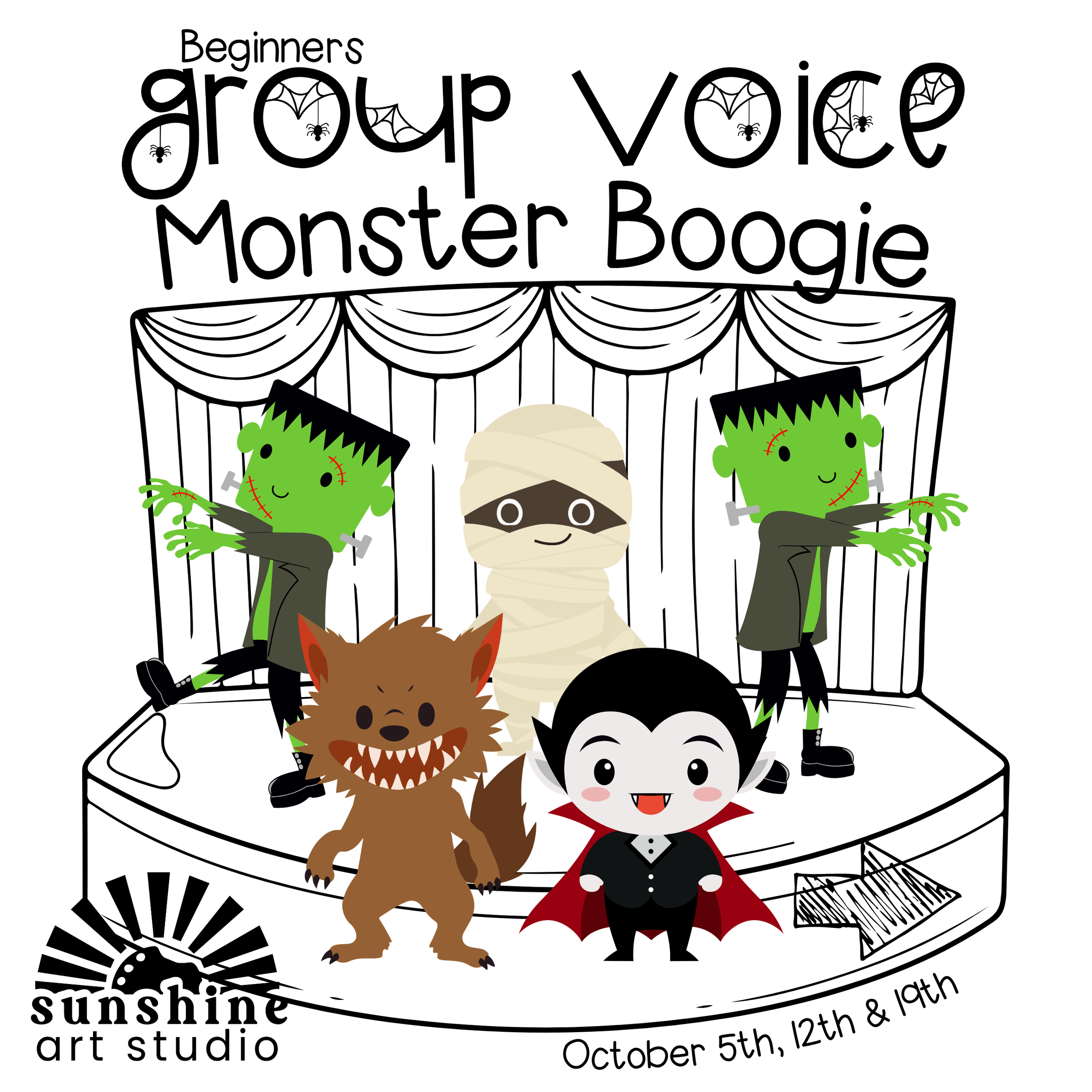 Beginner Group Voice- October Session  - Ages 6-15 - Mondays 3:30-5:00 pm