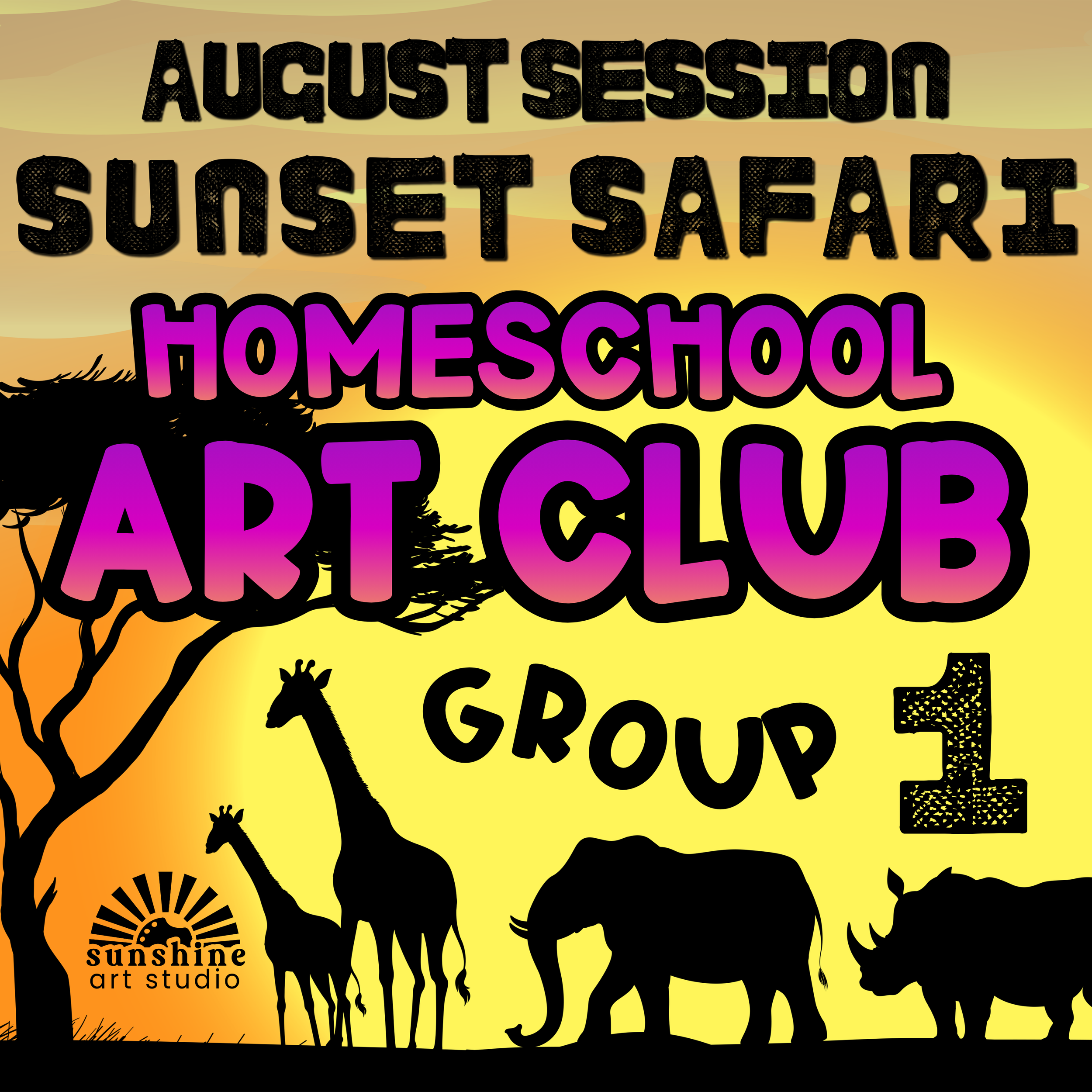 Group 1 - August Session - Homeschool Art Club - Ages 6-12 - Monday /Wednesday 9:00-10:30 am