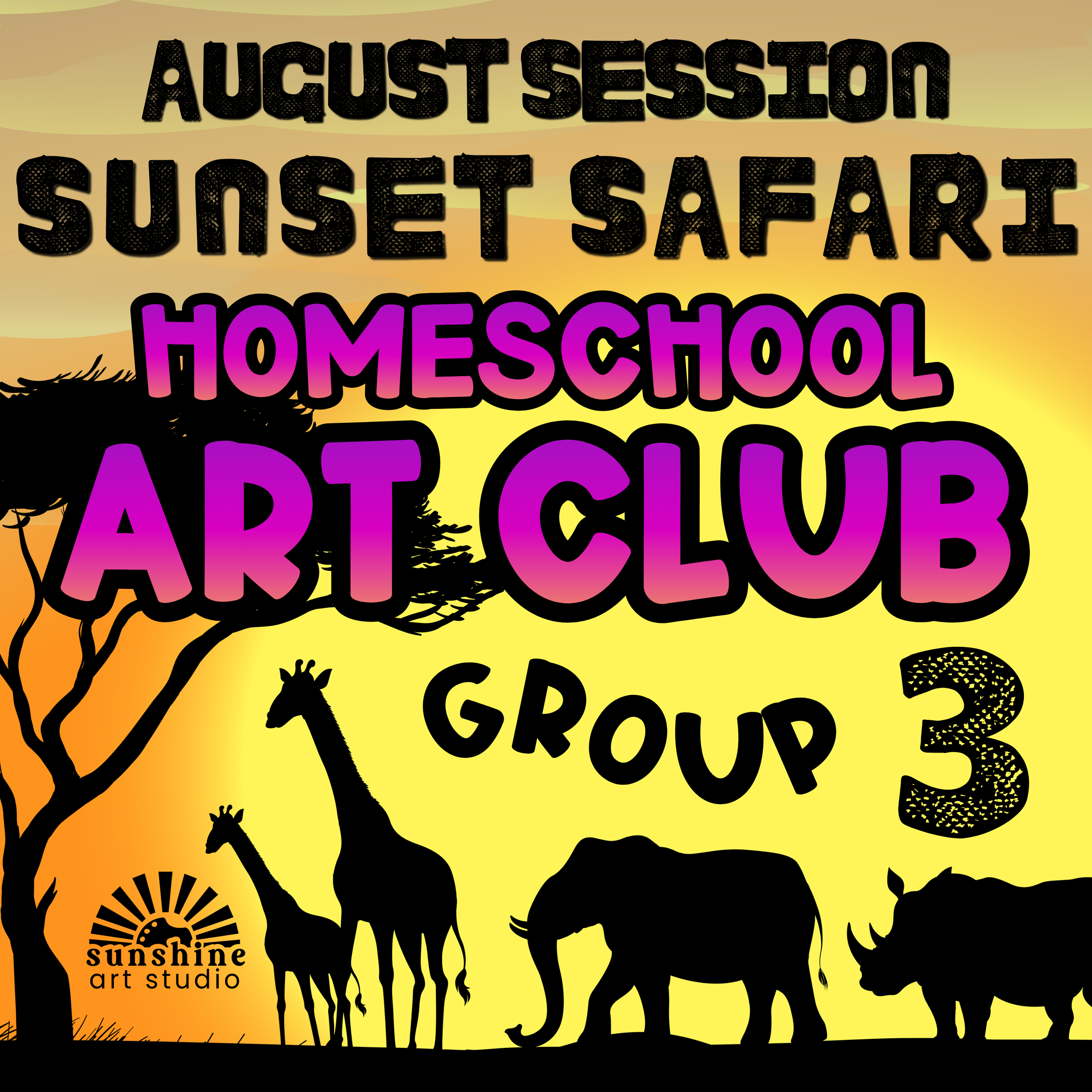 Group 3 - August Session-Homeschool Art Club - Ages 6-12 TUESDAYS 11:30-1:00 pm