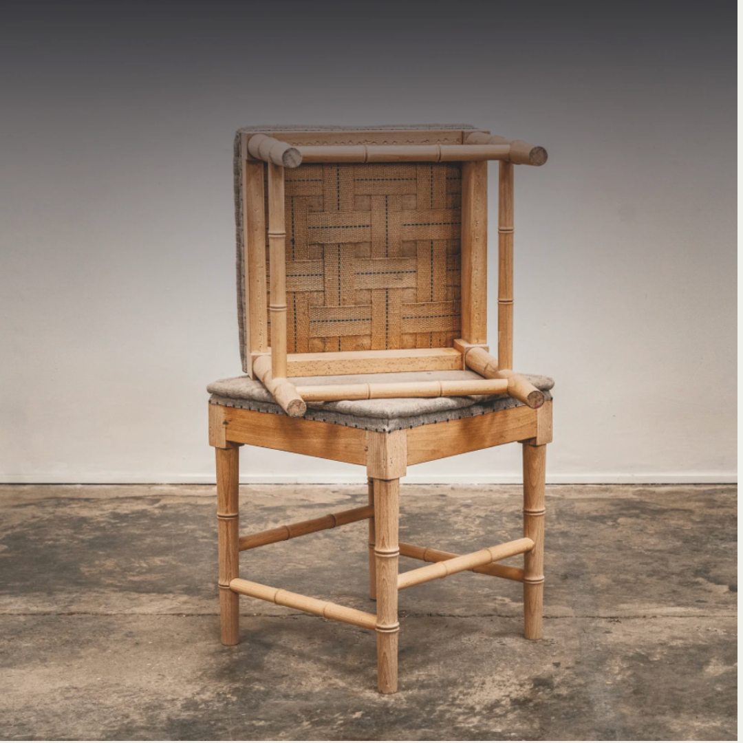 Claire Langley bamboo footstool.png