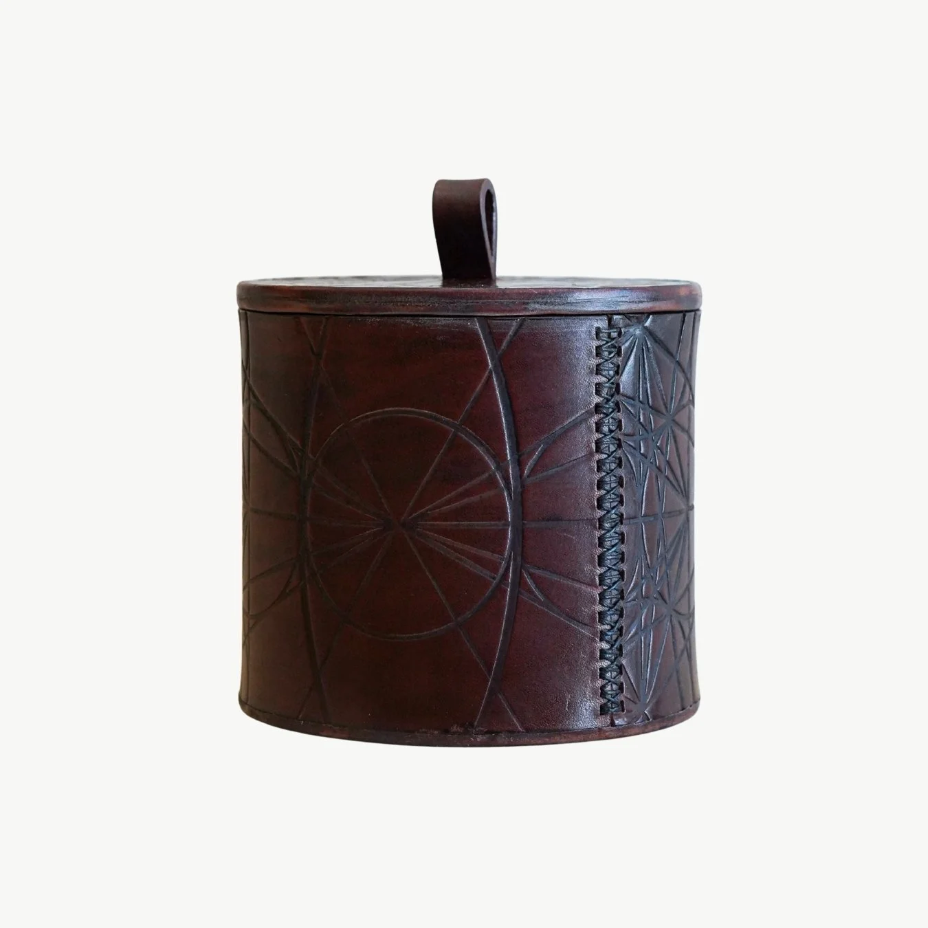 THE LARGE LEATHER POT IN BROWN | Justin Capp Leather