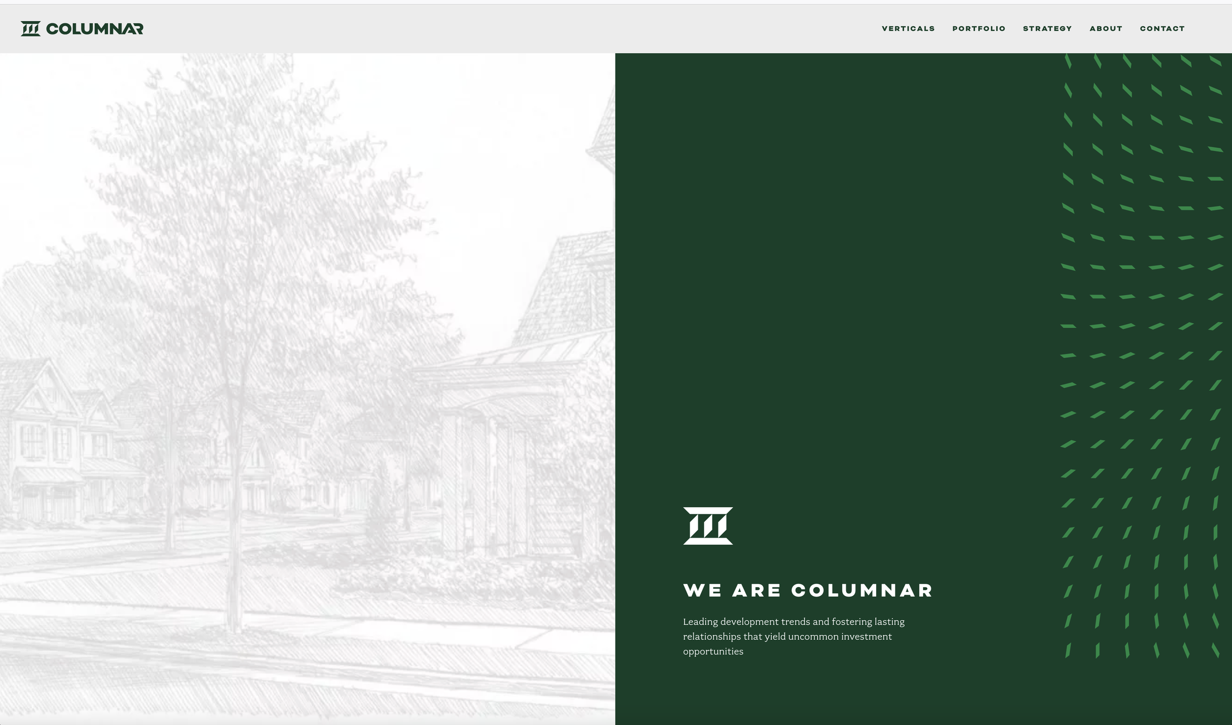 Columnar website screenshot