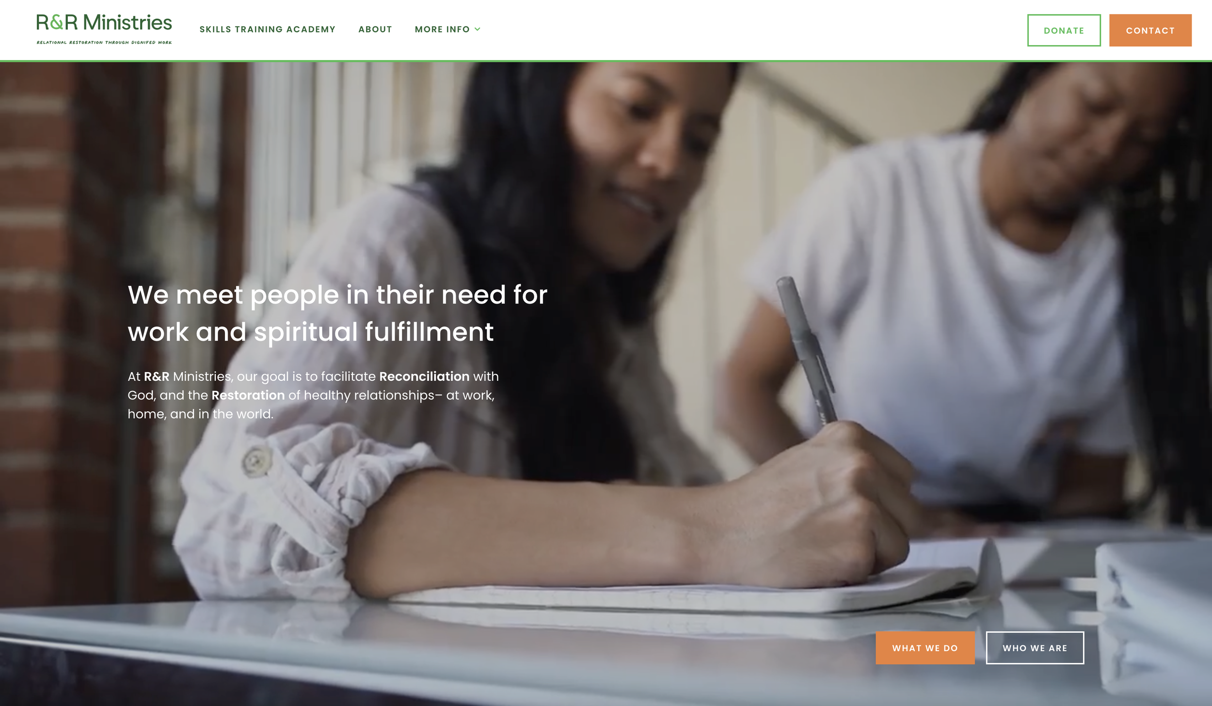 R&R Ministries website screenshot