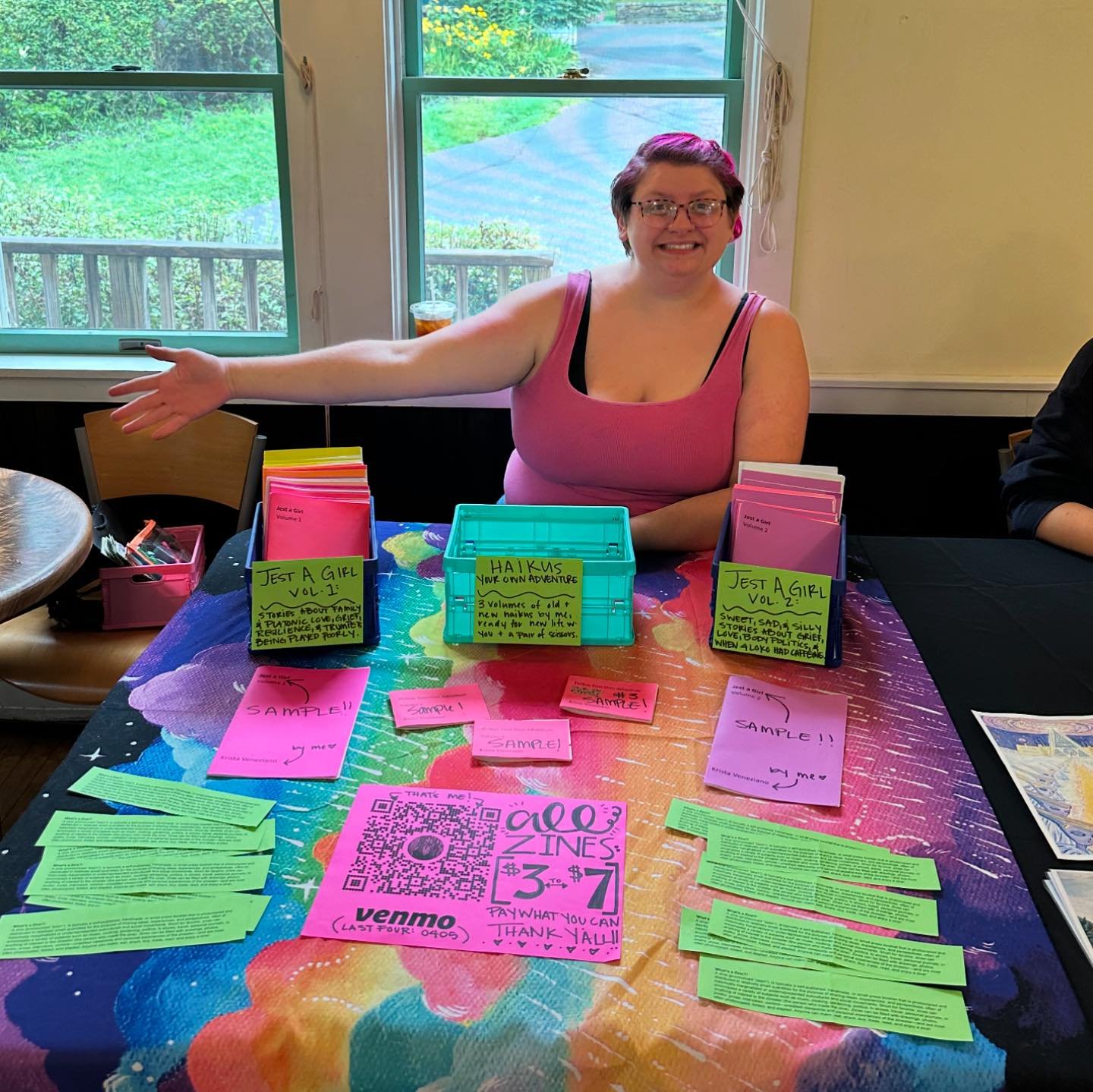 Had a blast selling @jestagirlco zines at the Omega Institute&rsquo;s August Craft Fair! Thank you so much to all who stopped by! 🩷

#zines #zinester #jestagirl #memoir #prose #womenwriters