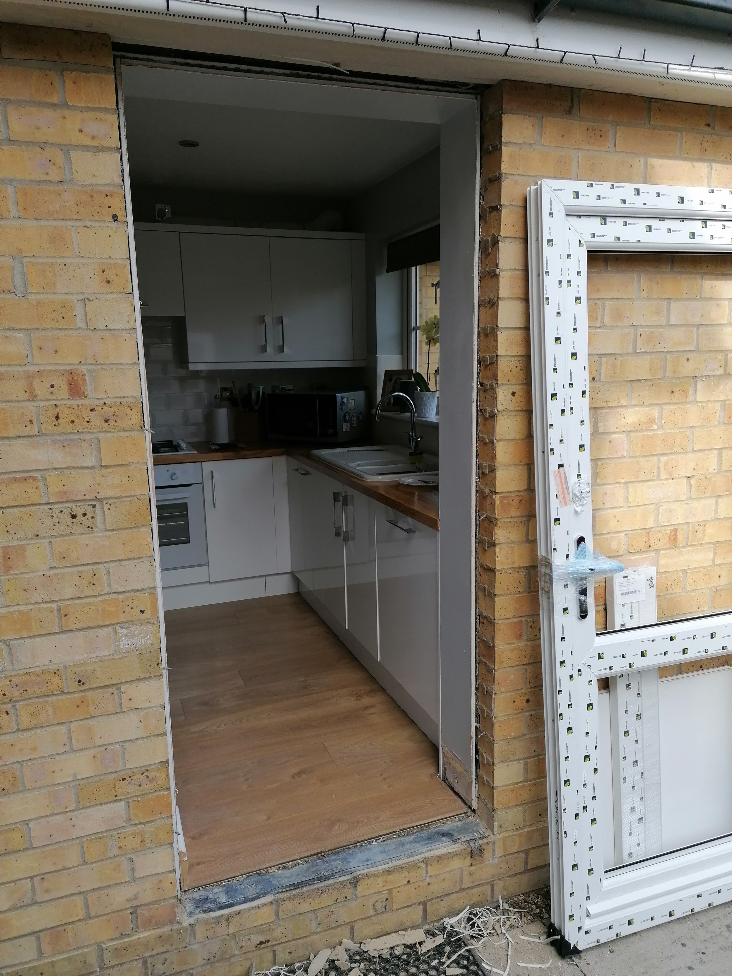 Replaced back door with UPVC unit