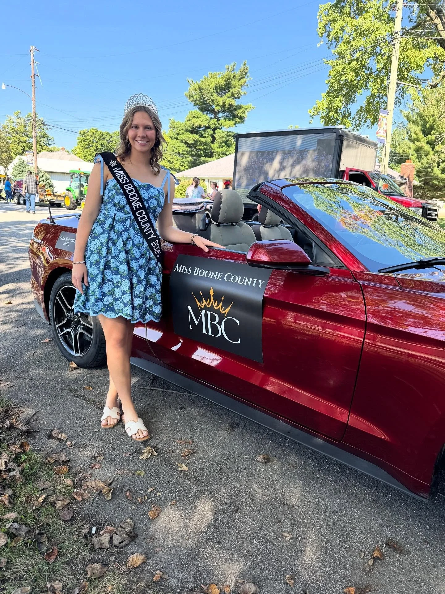 What a joy it was to represent Boone County yesterday at Thorntown&rsquo;s Turning Leaves Festival Parade! 🍂👑 Riding through the streets and seeing so many familiar, smiling faces reminded me how truly special our community is. 💛 Grateful for this