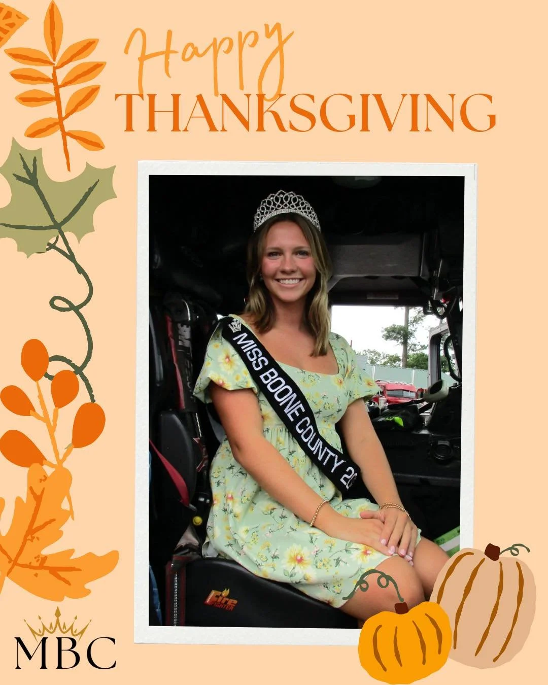 Grateful today and every day for the community that makes Boone County feel like home. 🧡👑
Happy Thanksgiving from Miss Boone County!